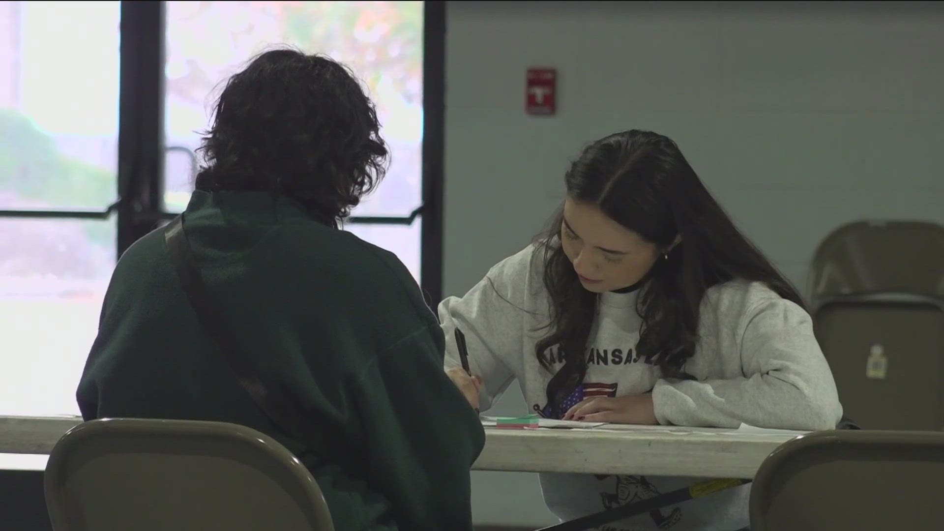 Volunteers gathered at the Springdale Civic Center to help DACA recipients renew their permits and help ease the stress of an uncertain future. 