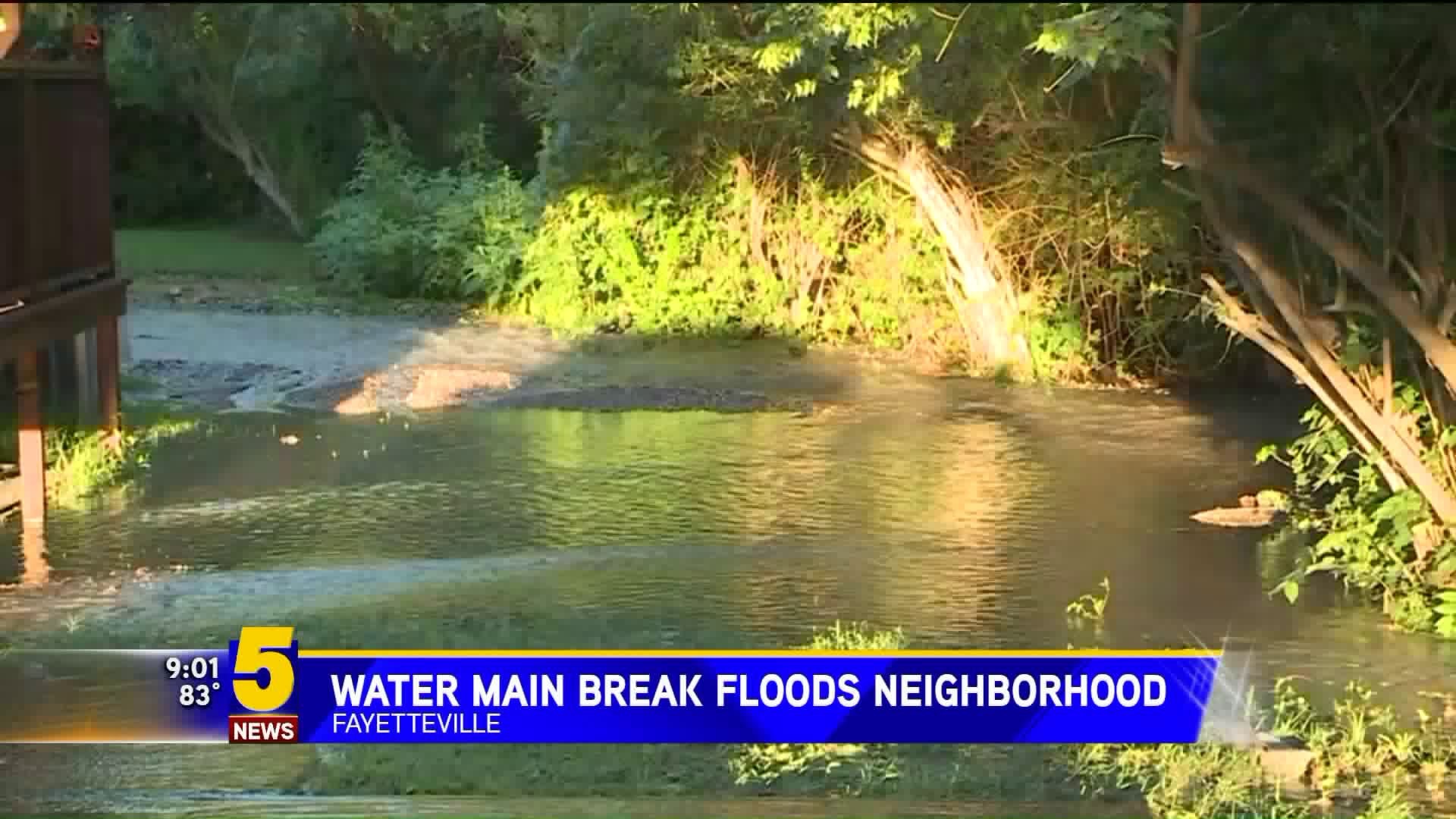 Water Main Break S Fayetteville