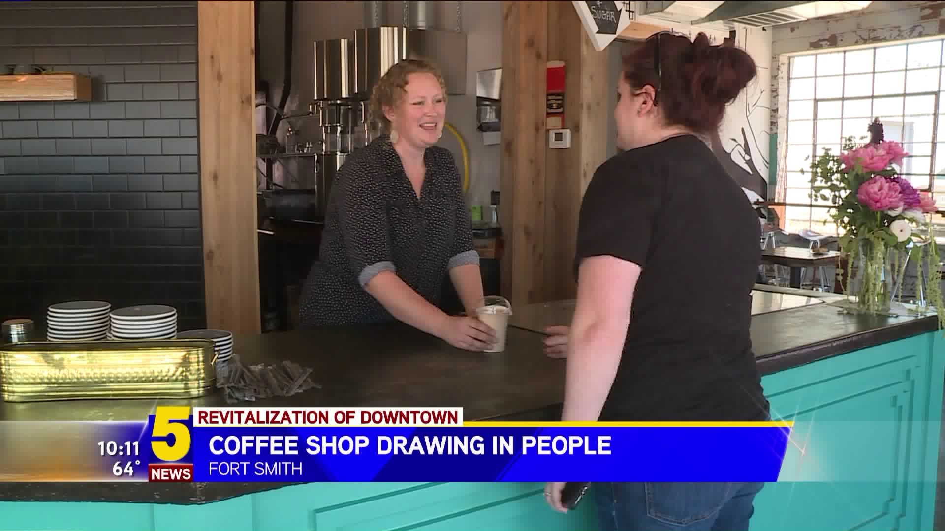 Coffee Shop Drawing In People To Downtown