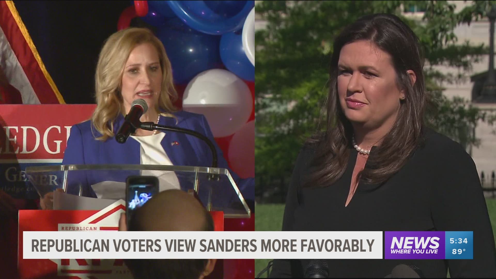 11 months until they may square off in a GOP primary for Arkansas Governor, Sarah Huckabee Sanders is viewed more favorably by voters than Attorney General Leslie R.