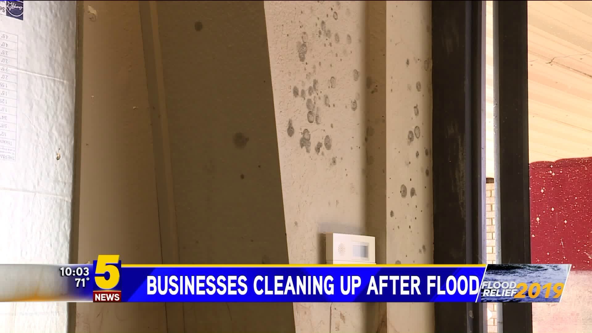 Businesses Cleaning Up After Flood