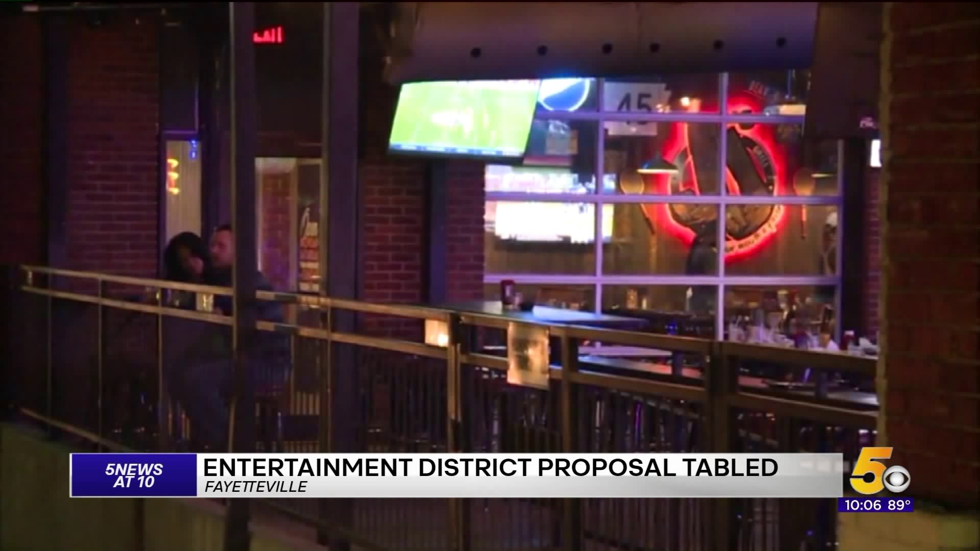 Fayetteville Entertainment Proposal Tabled