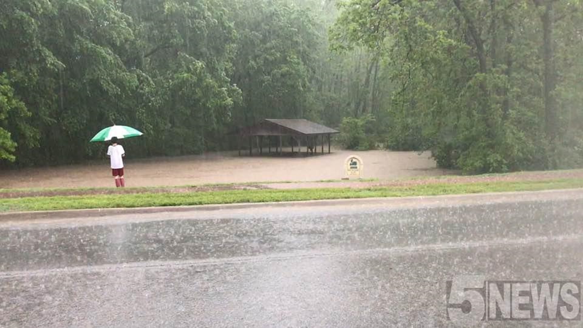 Flooding at Red Oak Park Fayetteille