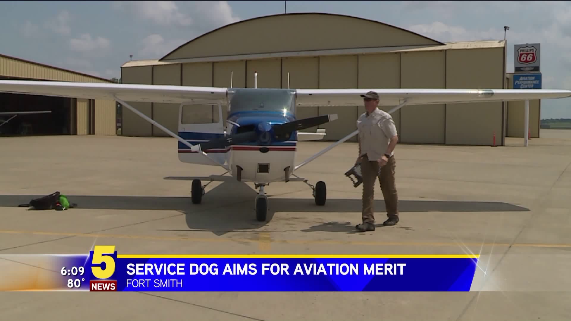 Service Dog Aims For Aviation Merit