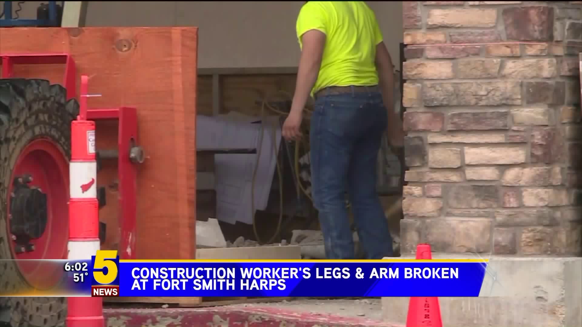 Construction Worker`s Legs And Arm Broken After Wall Falls At Fort Smith Harps