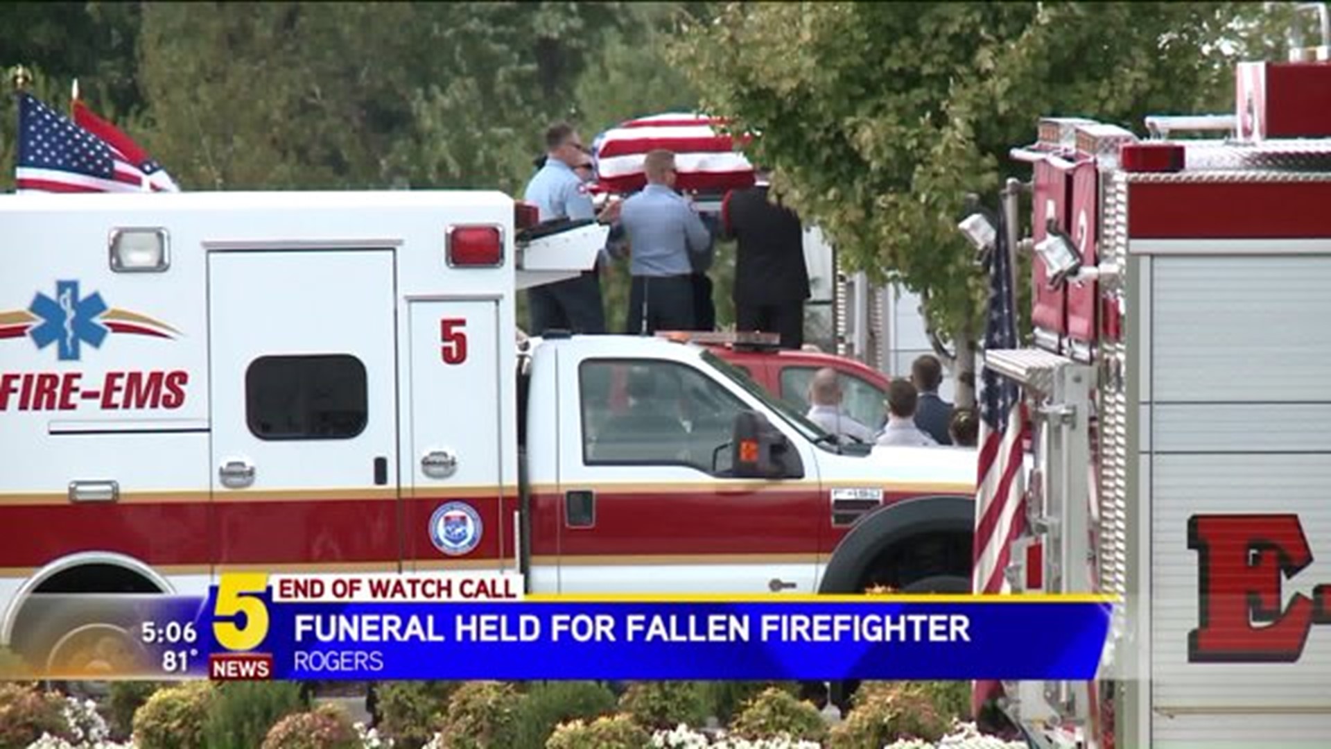 Funeral Held For Fallen Firefighter