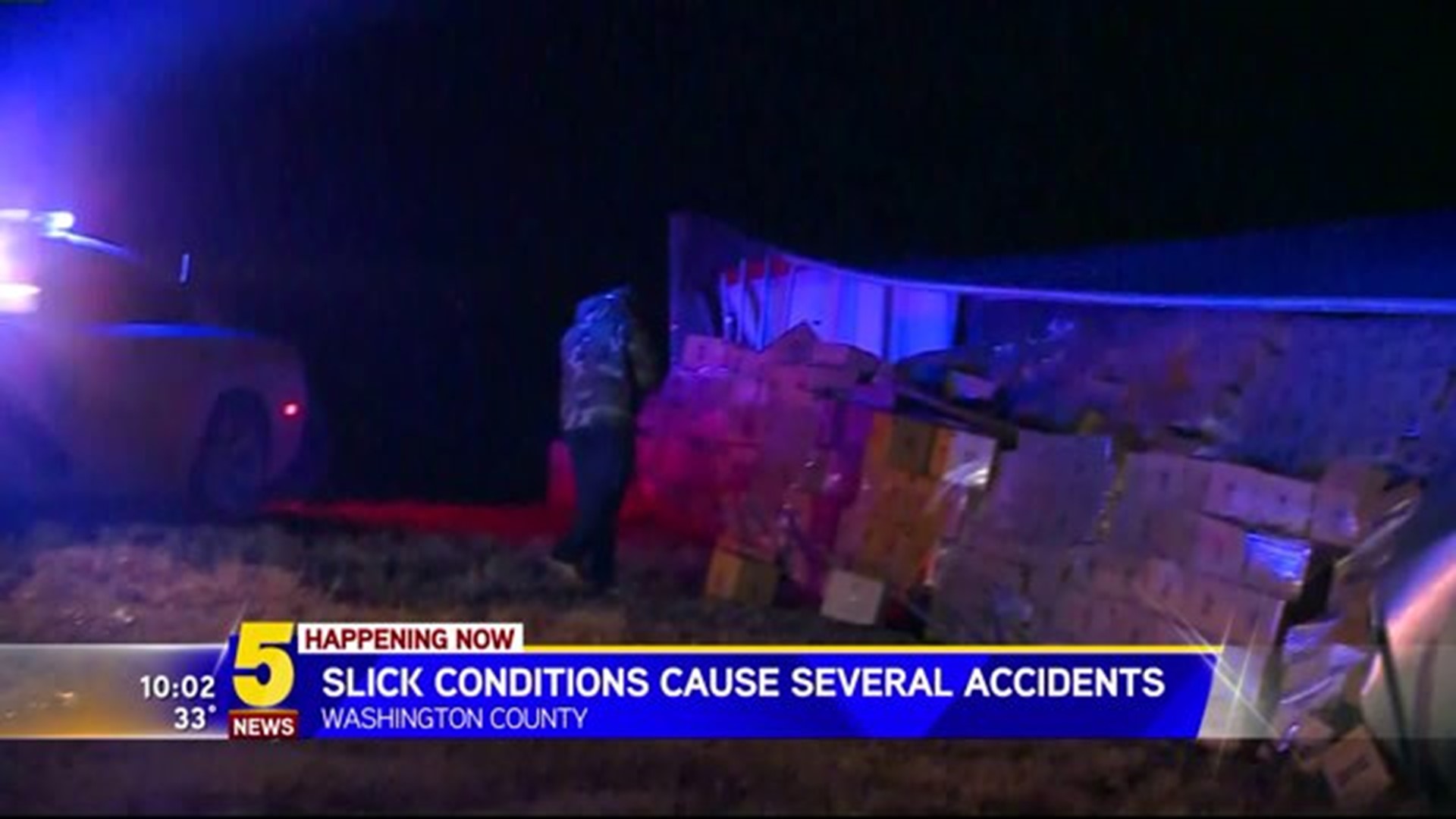 Slick Conditions Cause Several Accidents