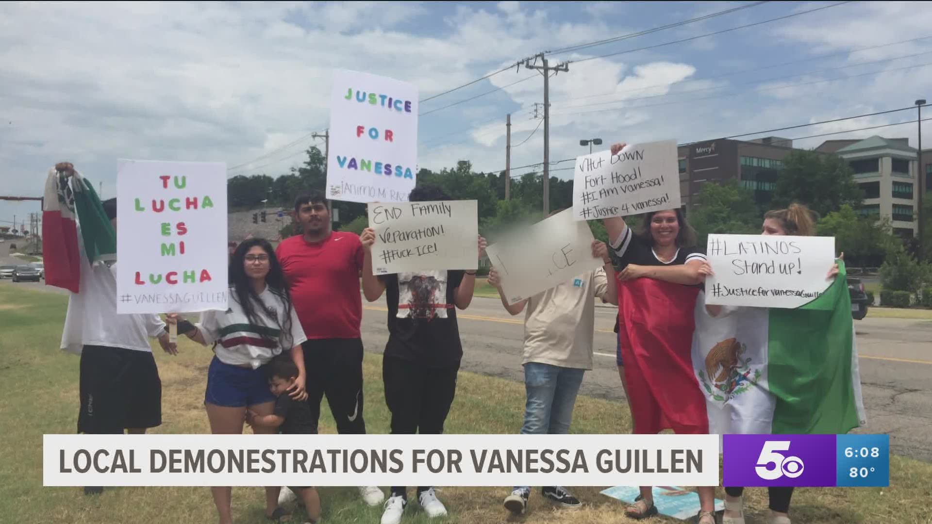 Protests for Vanessa Guillen in our area.