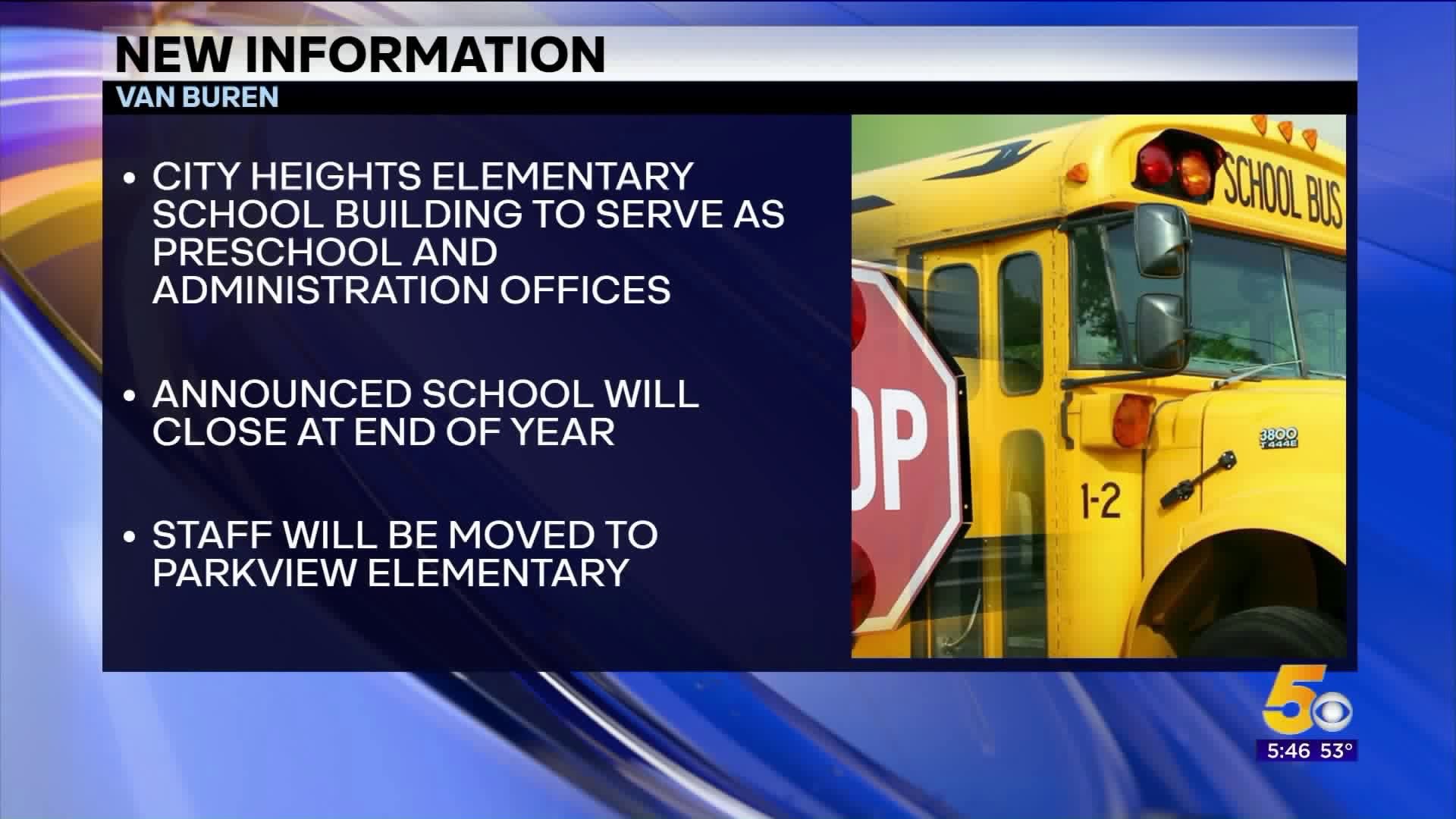 Van Buren Elementary School Closing