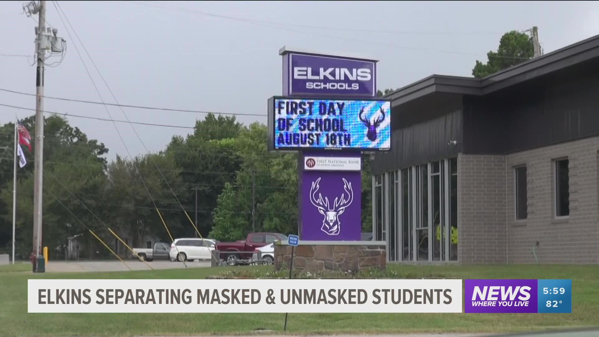 Elkins' superintendent sent a letter to parents detailing the mask separation guidelines within the district's classroom.
