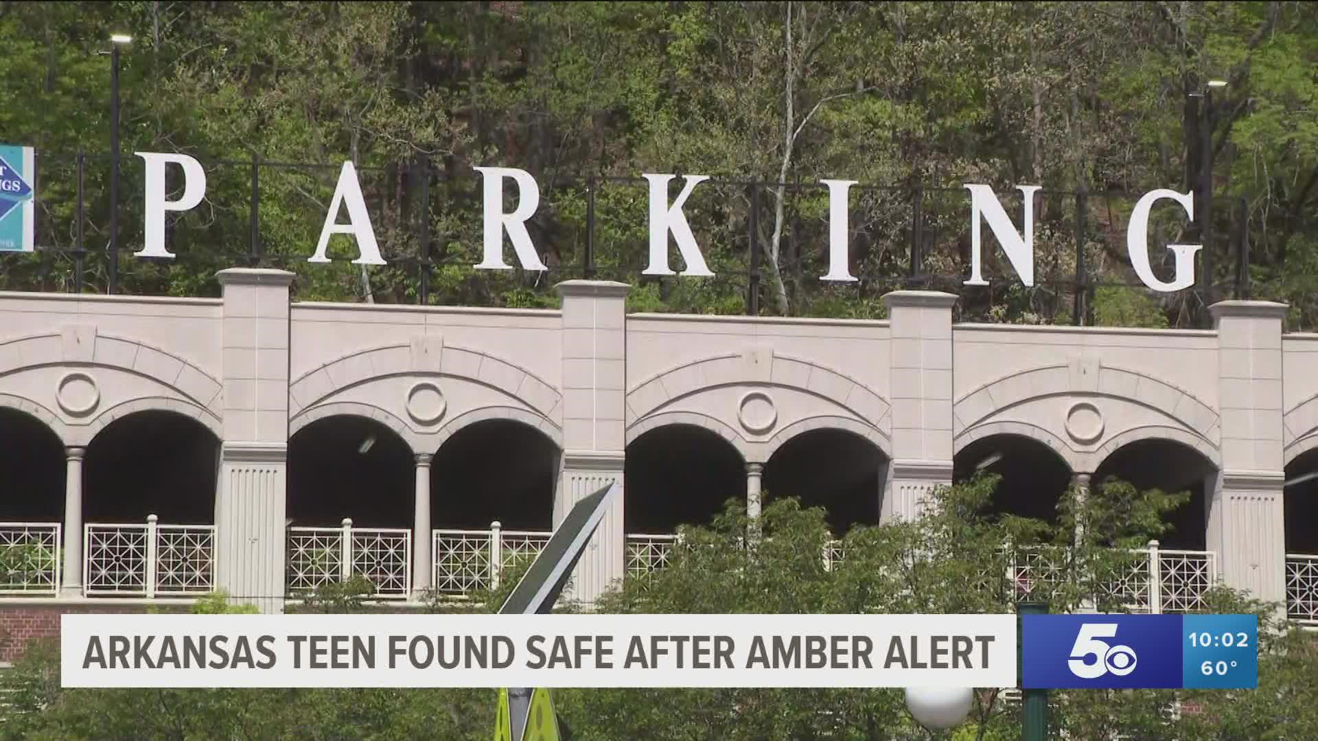 The teen was found safe after being reported missing in Hot Springs and the vehicle of interest has been found.