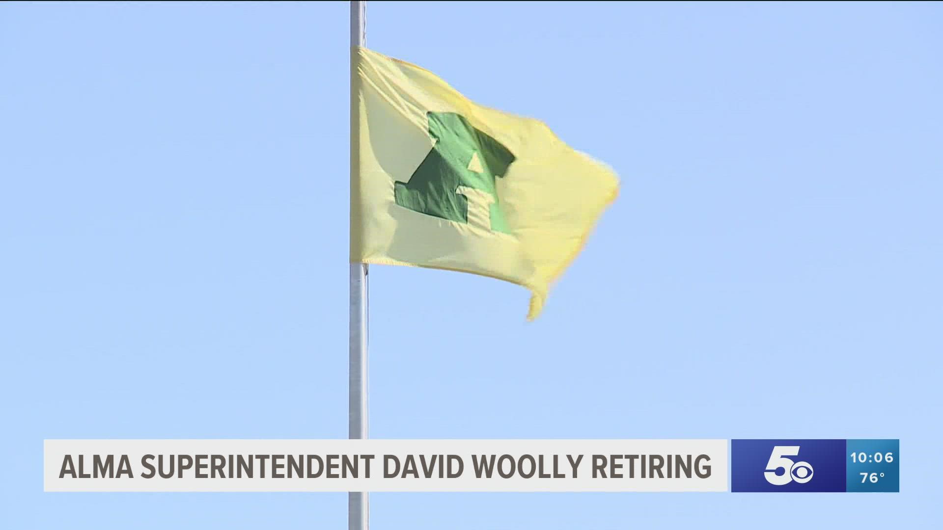 Longtime Alma Superintendent David Woolly, who started with the school district as an assistant band director in 1972, announced he is retiring after 50 years.