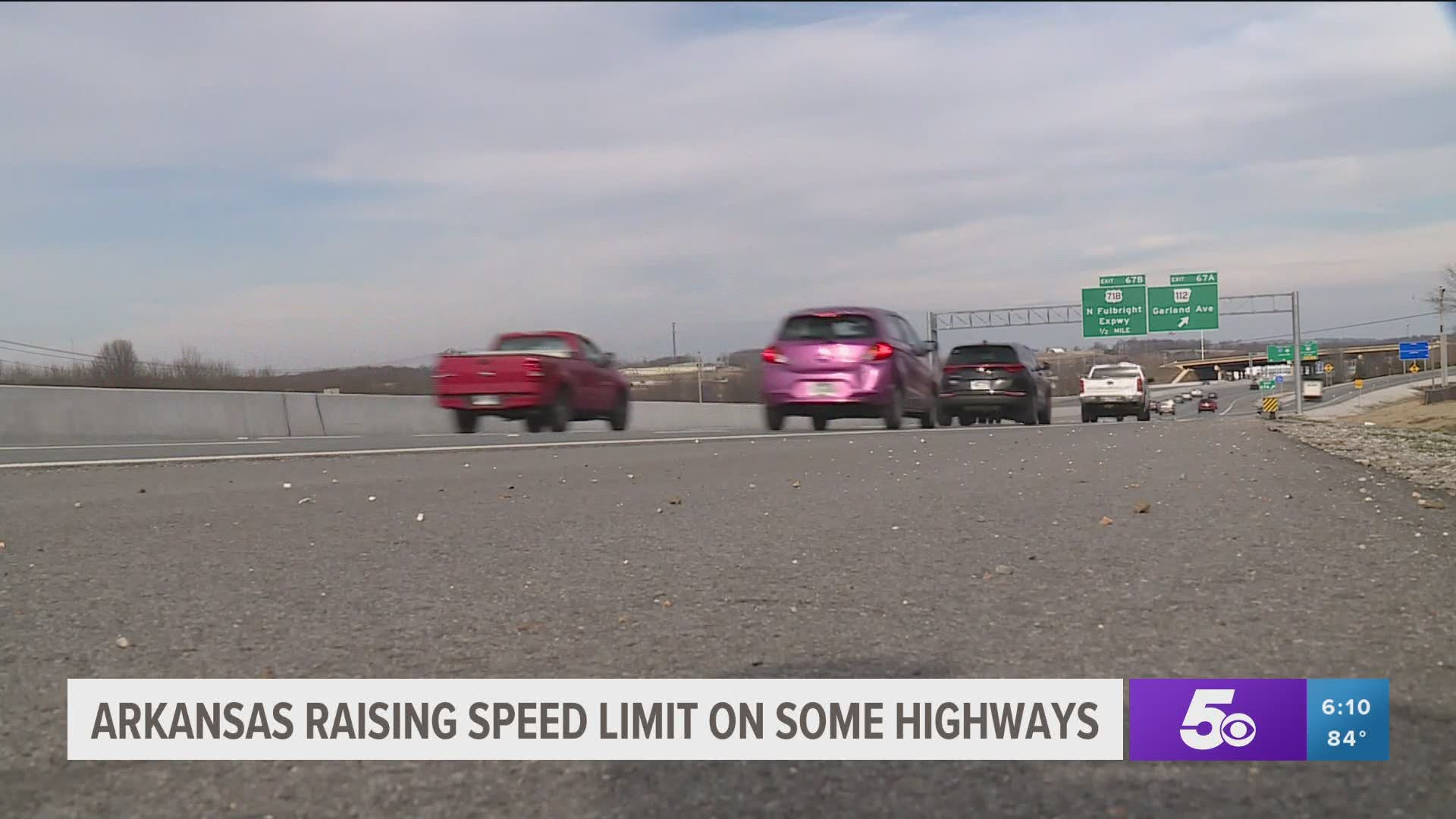 You will soon see the speed limit go up 5 mph on certain highways and interstates across Arkansas.