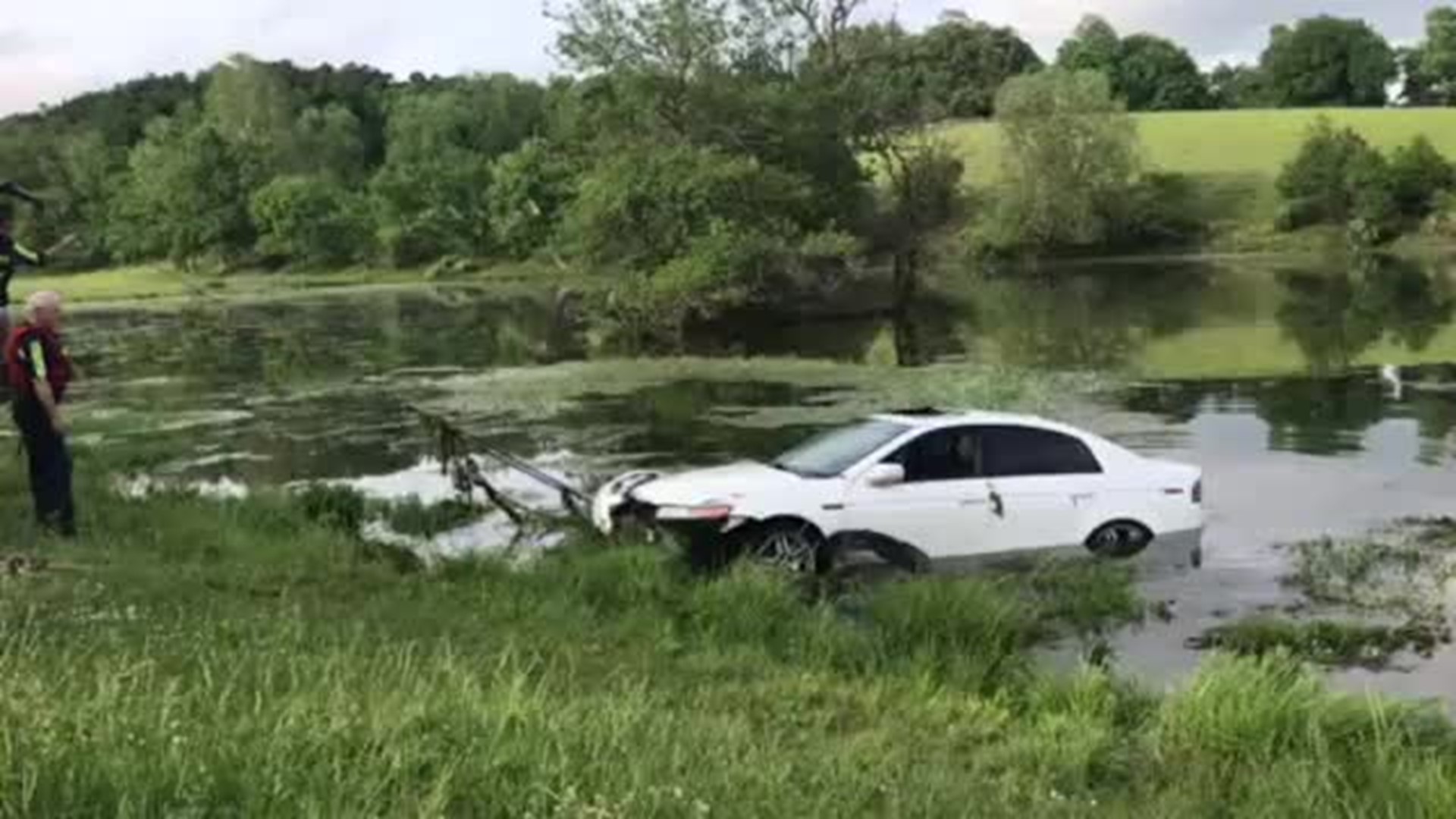 Car Pulled From Pond