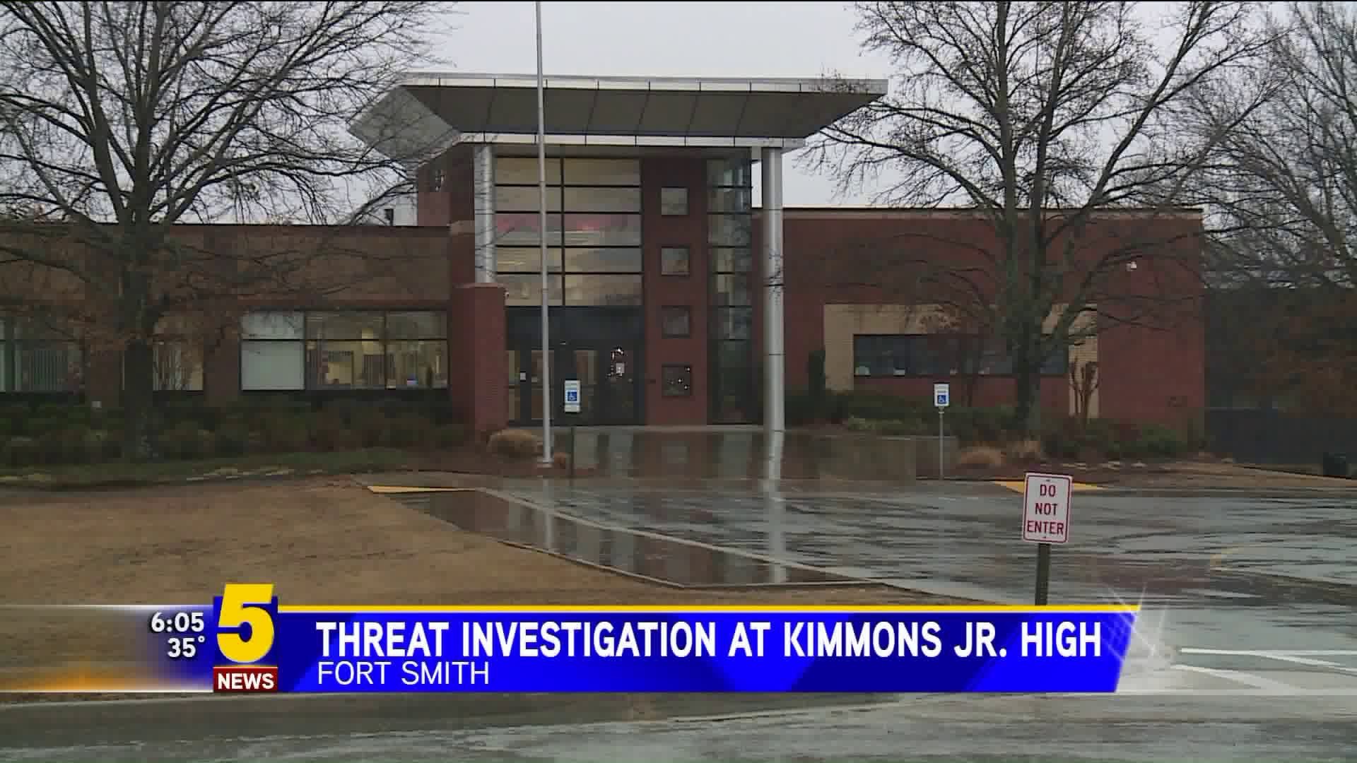 Threat Investigation at Kimmons Jr. High in Fort Smith
