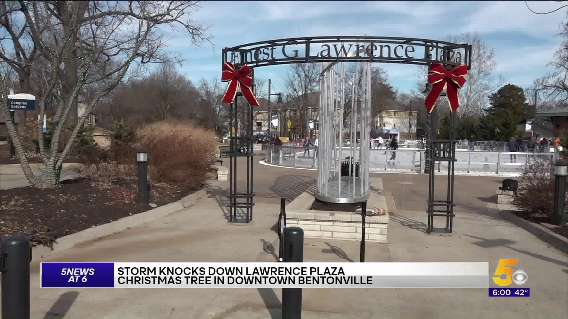 Storm Knocks Down Bentonville Christmas Tree