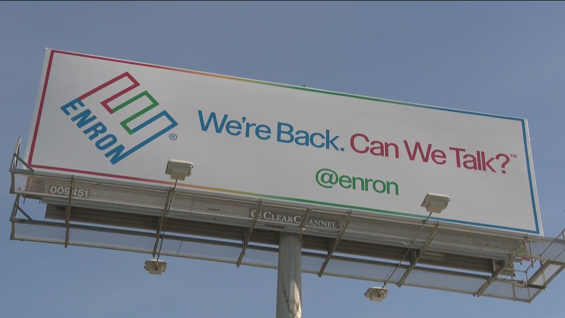 Records show the trademark for Enron's logo is currently owned by Fayetteville-based company "The College Company," the same company behind "Birds Aren't Real."