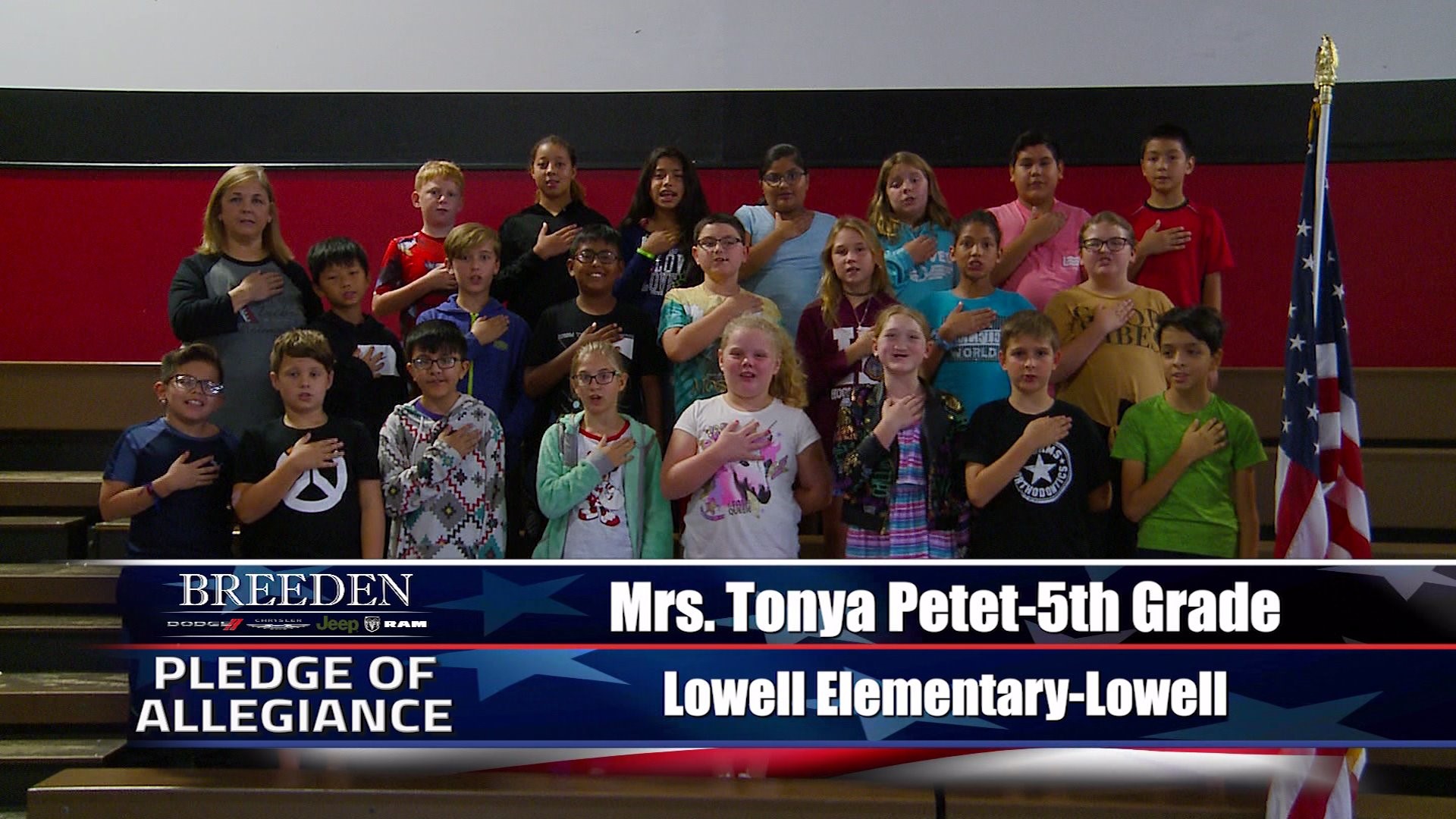 Mrs. Tonya Petet  5th Grade Lowell Elementary, Lowell