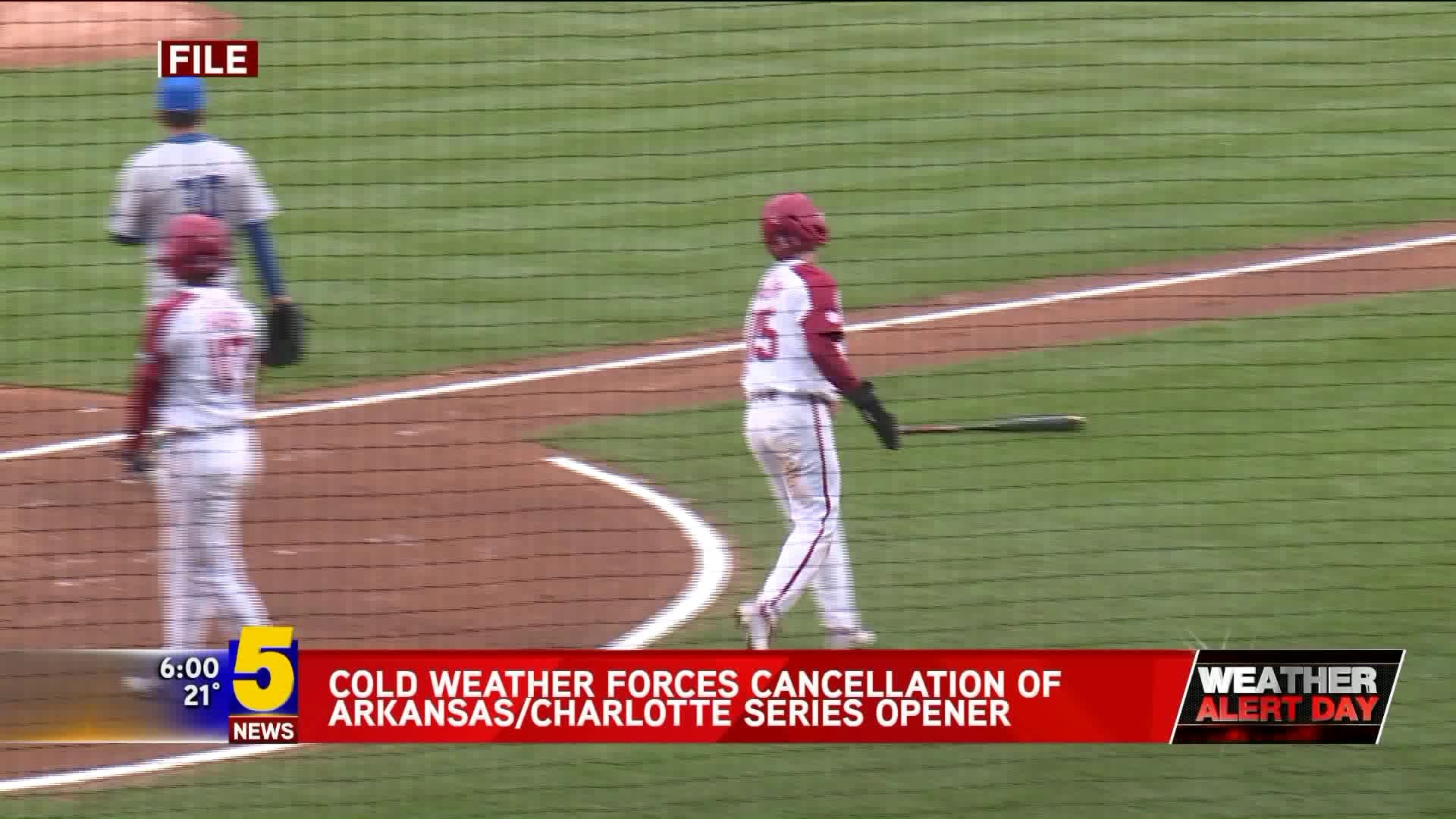 Razorback Baseball Game Canceled Due To Cold Weather