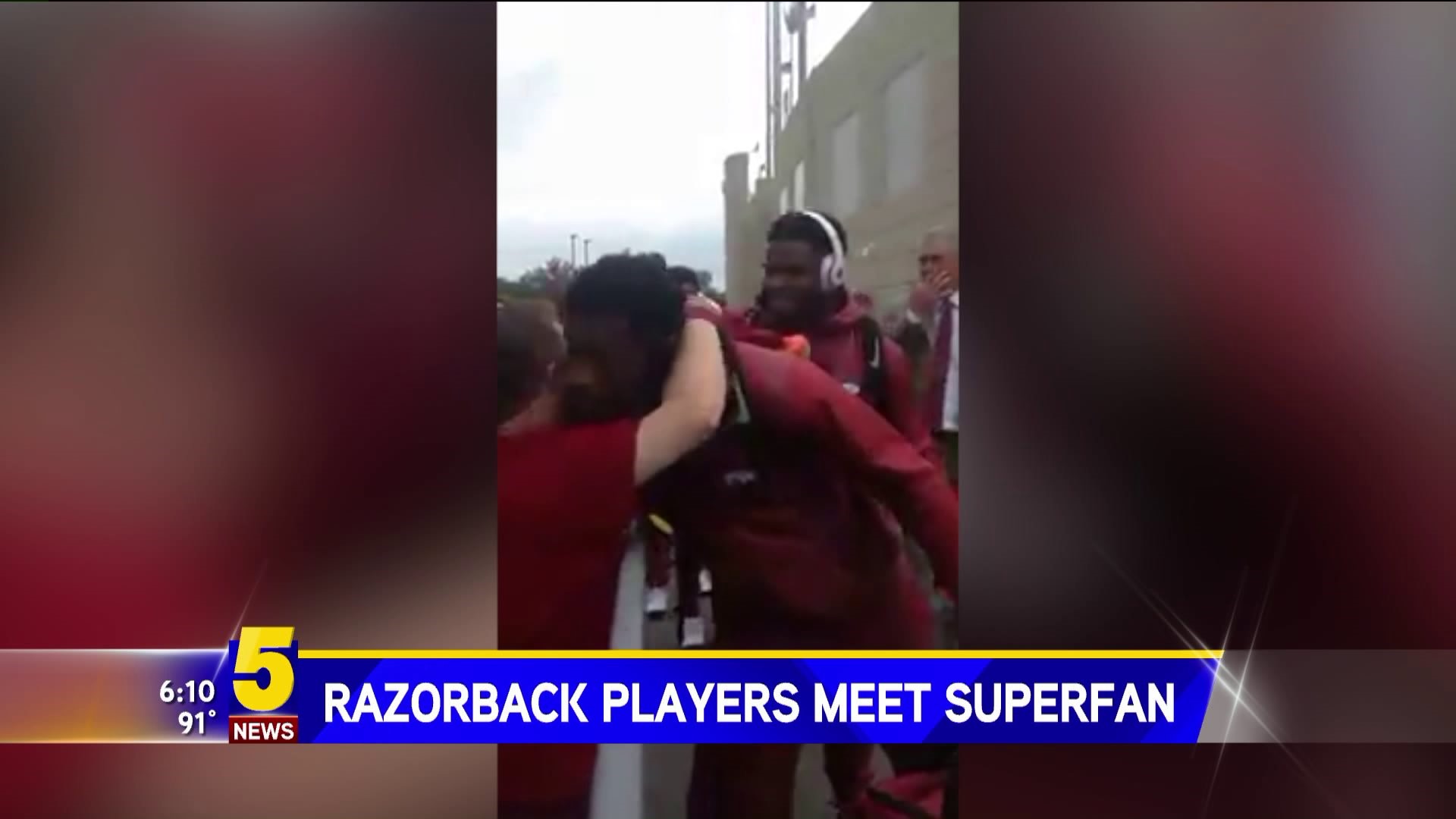 Razorback Players Meet Superfan