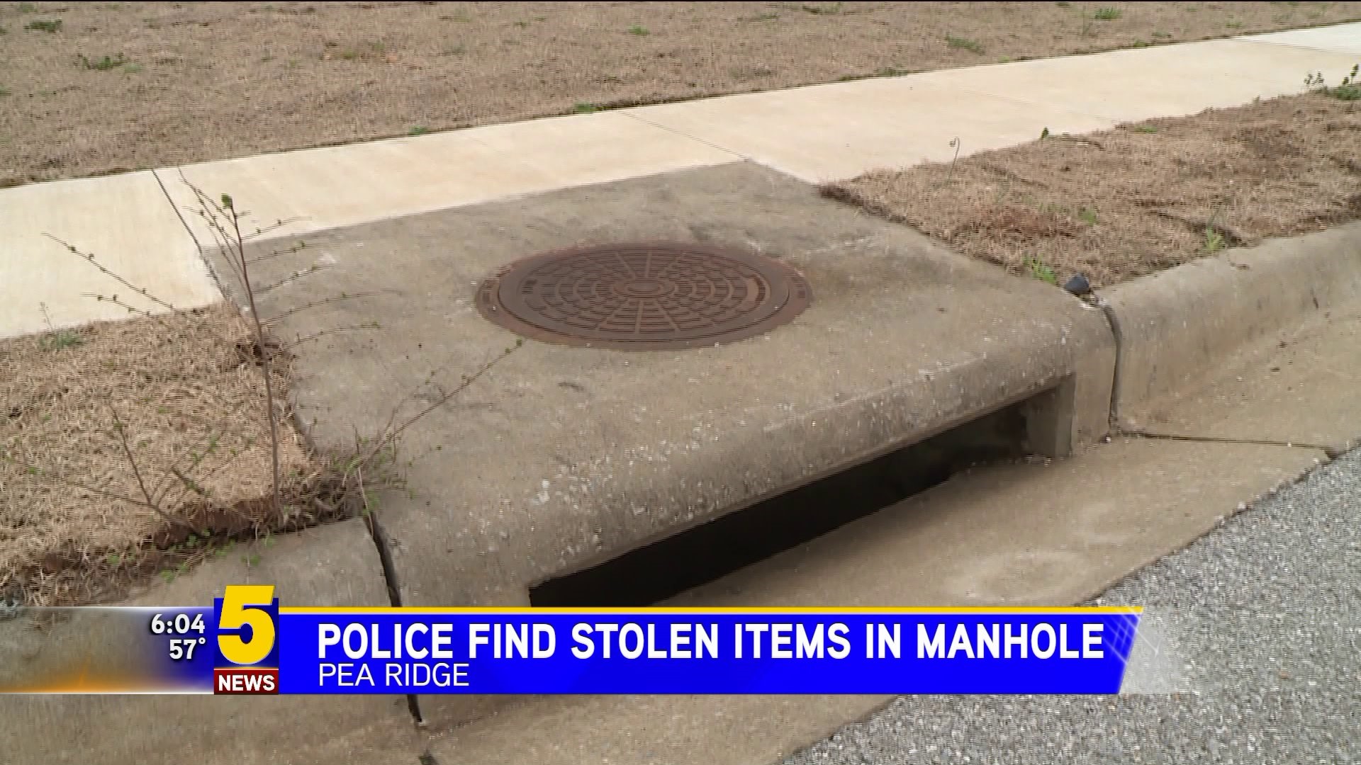 Police Find Stolen Items In Manhole