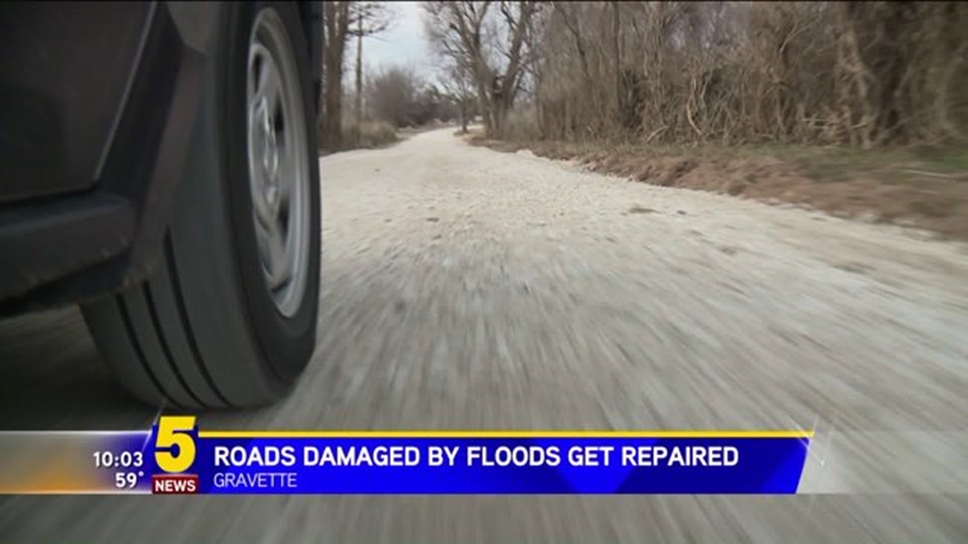 Gravette Starts Repairing Roads Damaged From Flooding