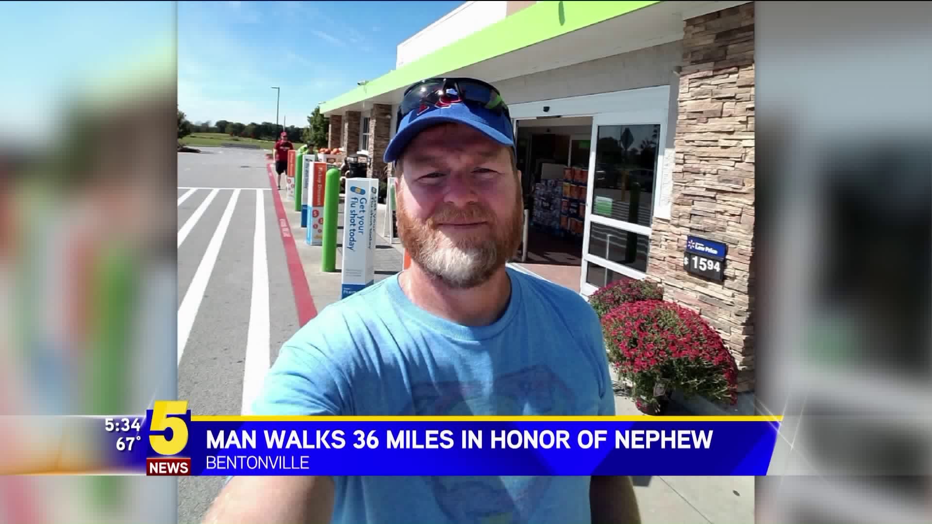 Man Walks 36 Miles For A Good Cause