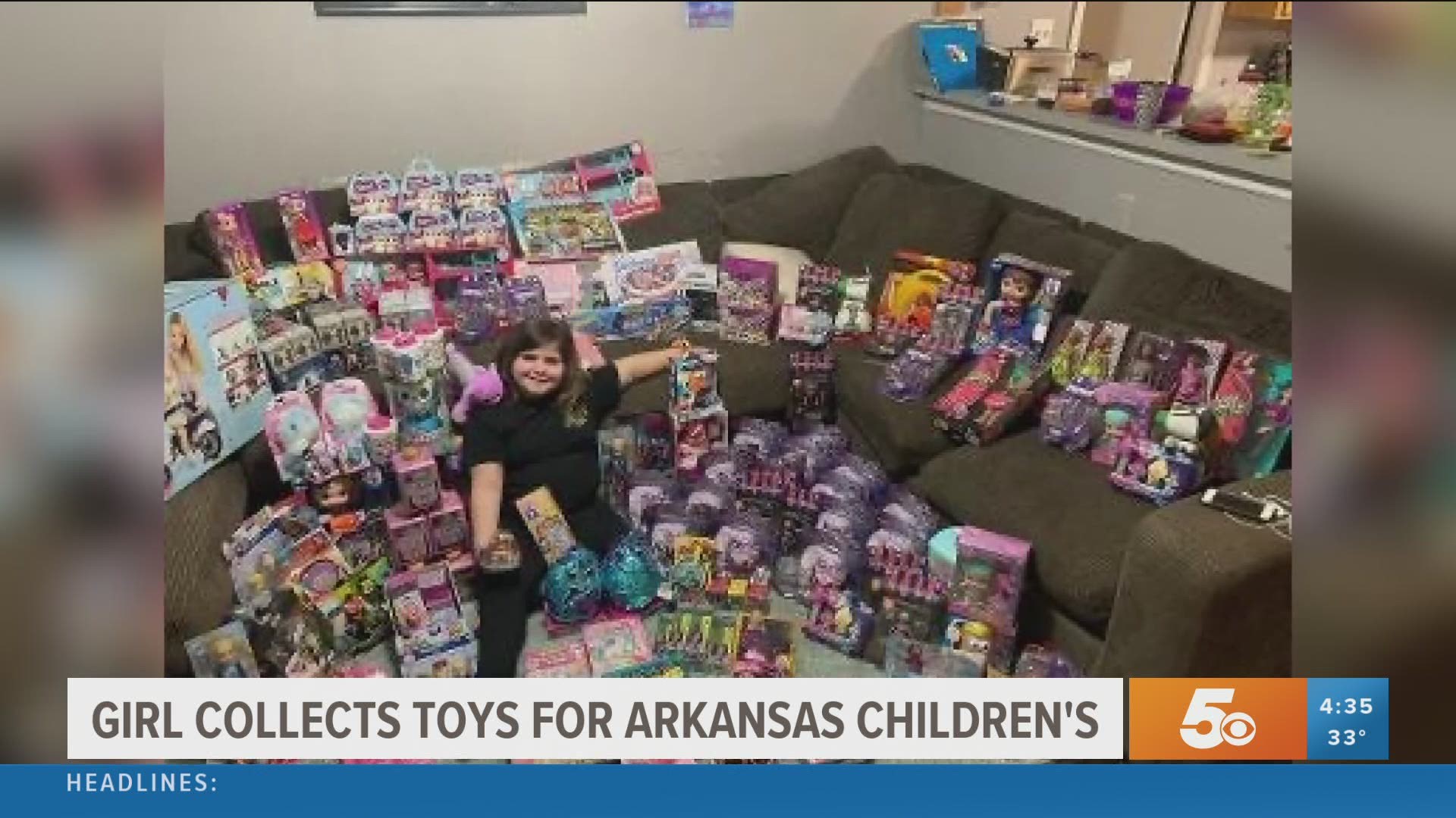 10-year-old Willow has collected more than 1000 presents to hand out to kids who have to spend this Christmas in the hospital.