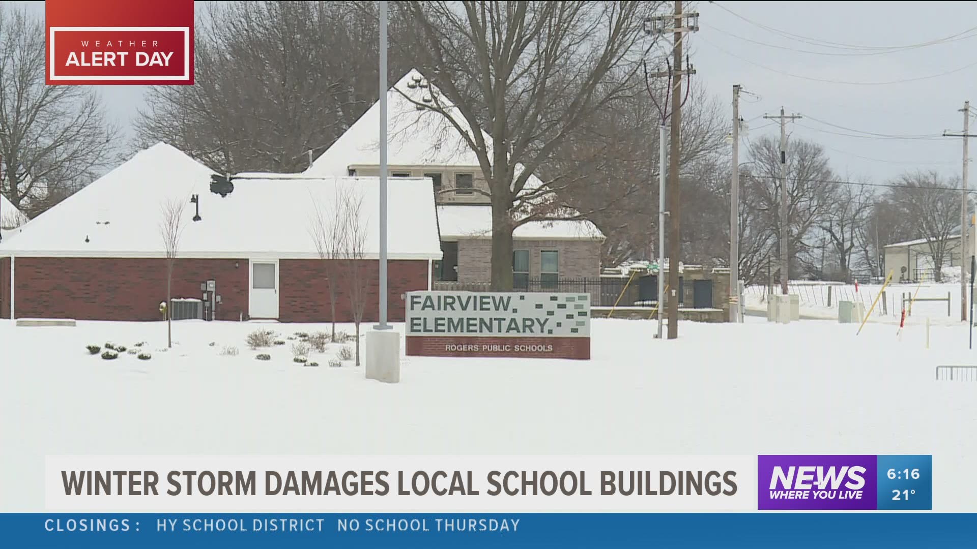 Both Rogers and Springdale School buildings are facing issues caused by the cold temperatures and winter weather. https://bit.ly/3ptASRZ