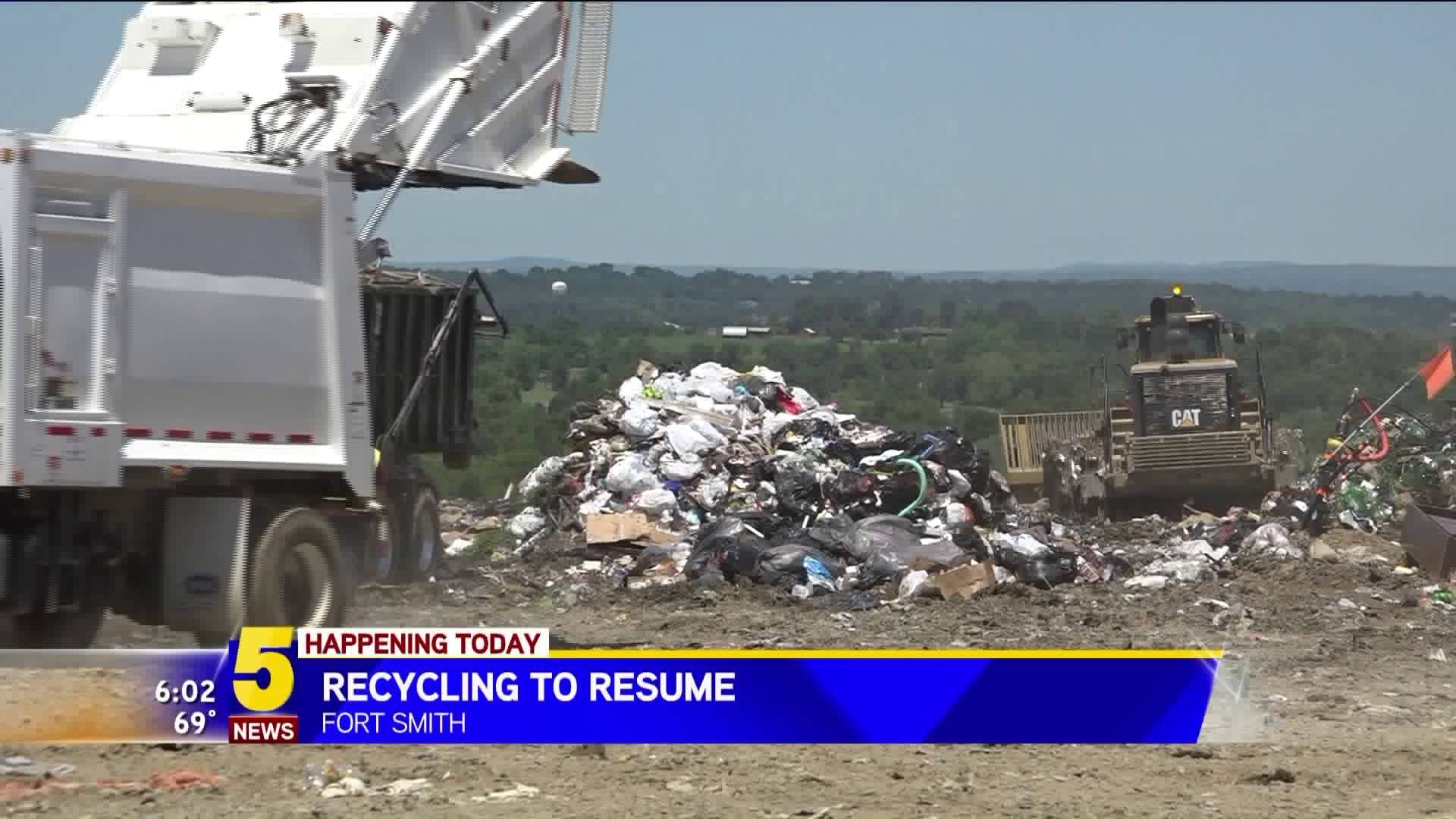 Fort Smith Recycling to Resume