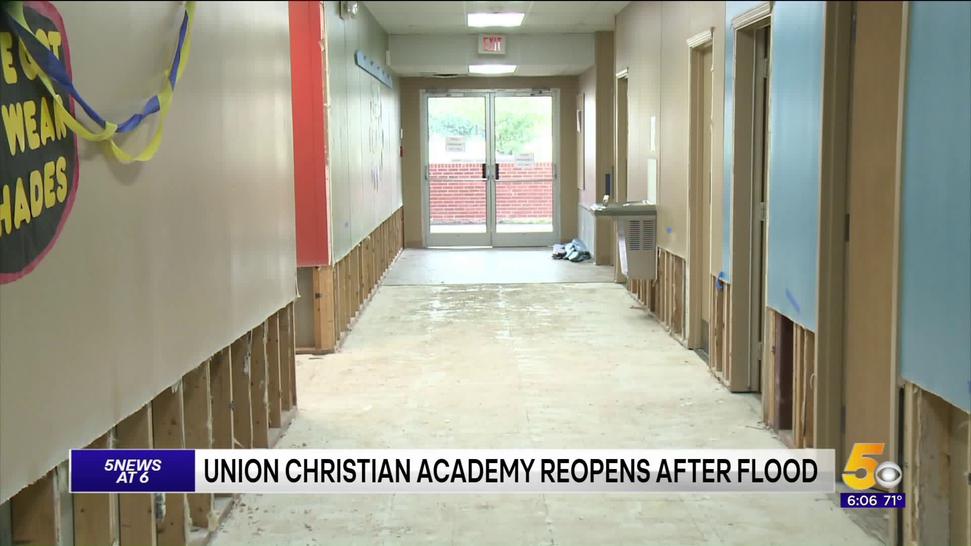 Union Christian Academy Reopens After Flood Damage