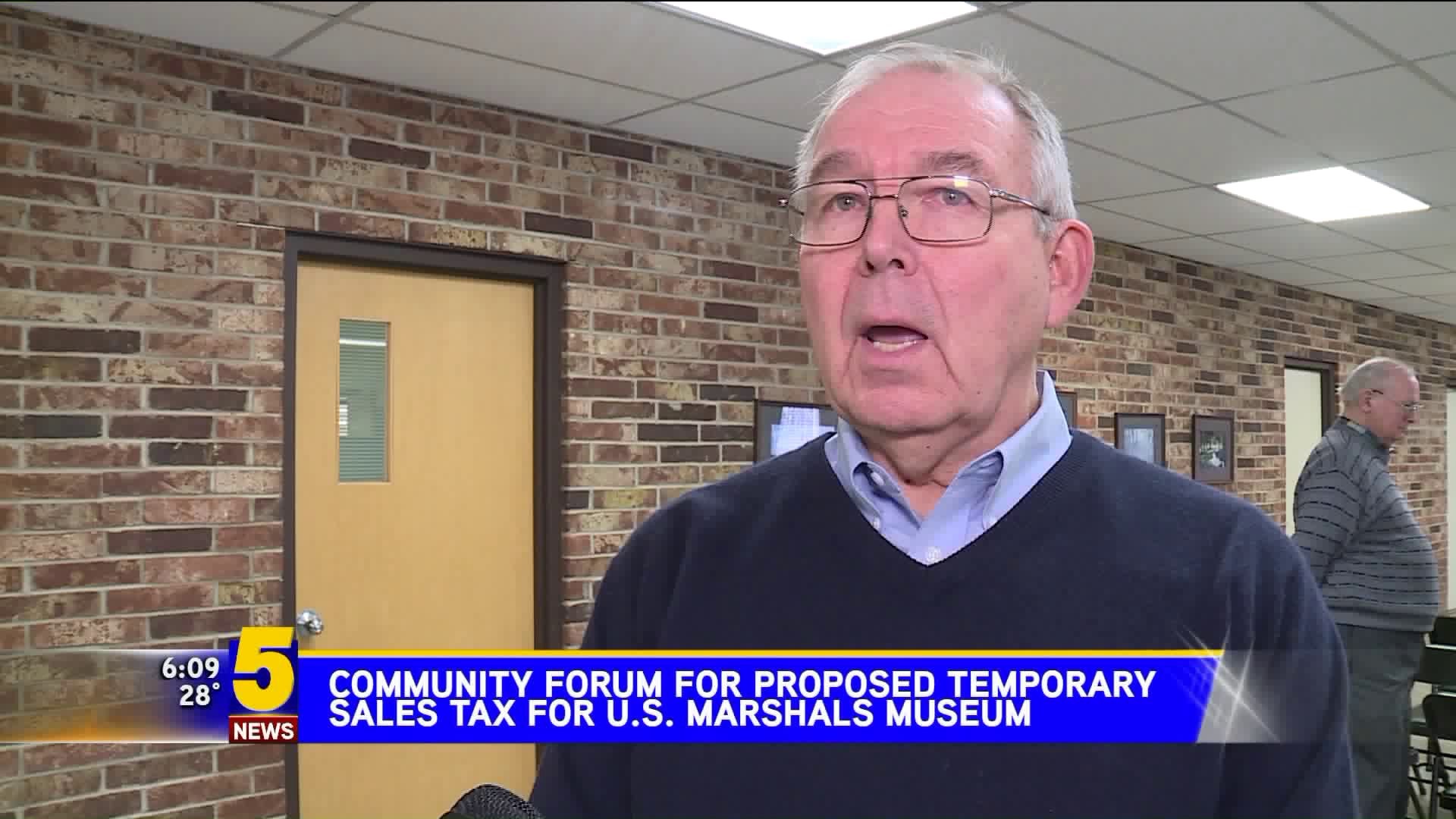 Community Forum Held For Proposed Temporary Salex Tax Increase To Help Fund Marshals Museum