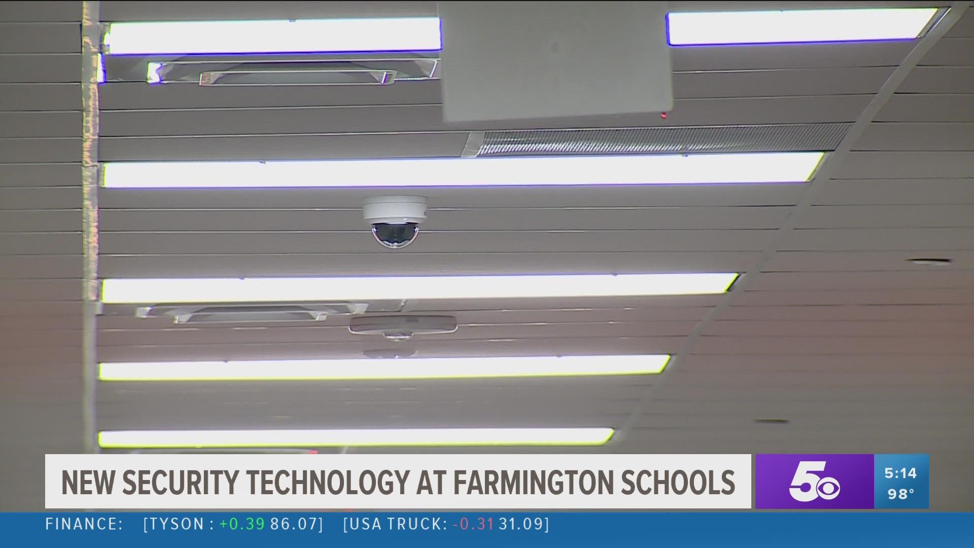 Farmington Schools are adding Verkada cameras that record 24/7 and have infrared sensors that measure chemicals in the air and noise levels.