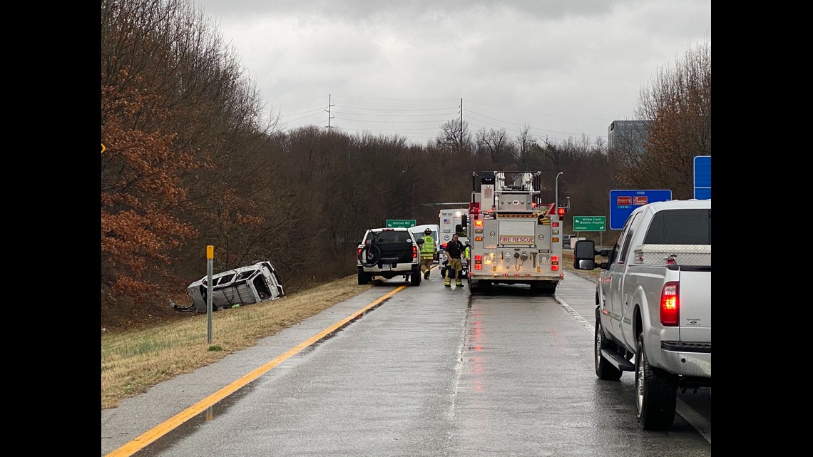 Vehicle Overturned On I-49 Northbound Off Ramp In Johnson; Possible ...