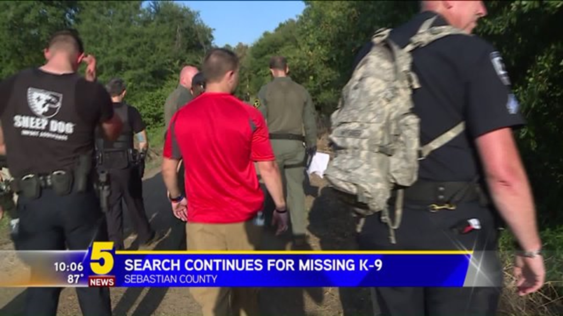 Search Continues For Missing K-9