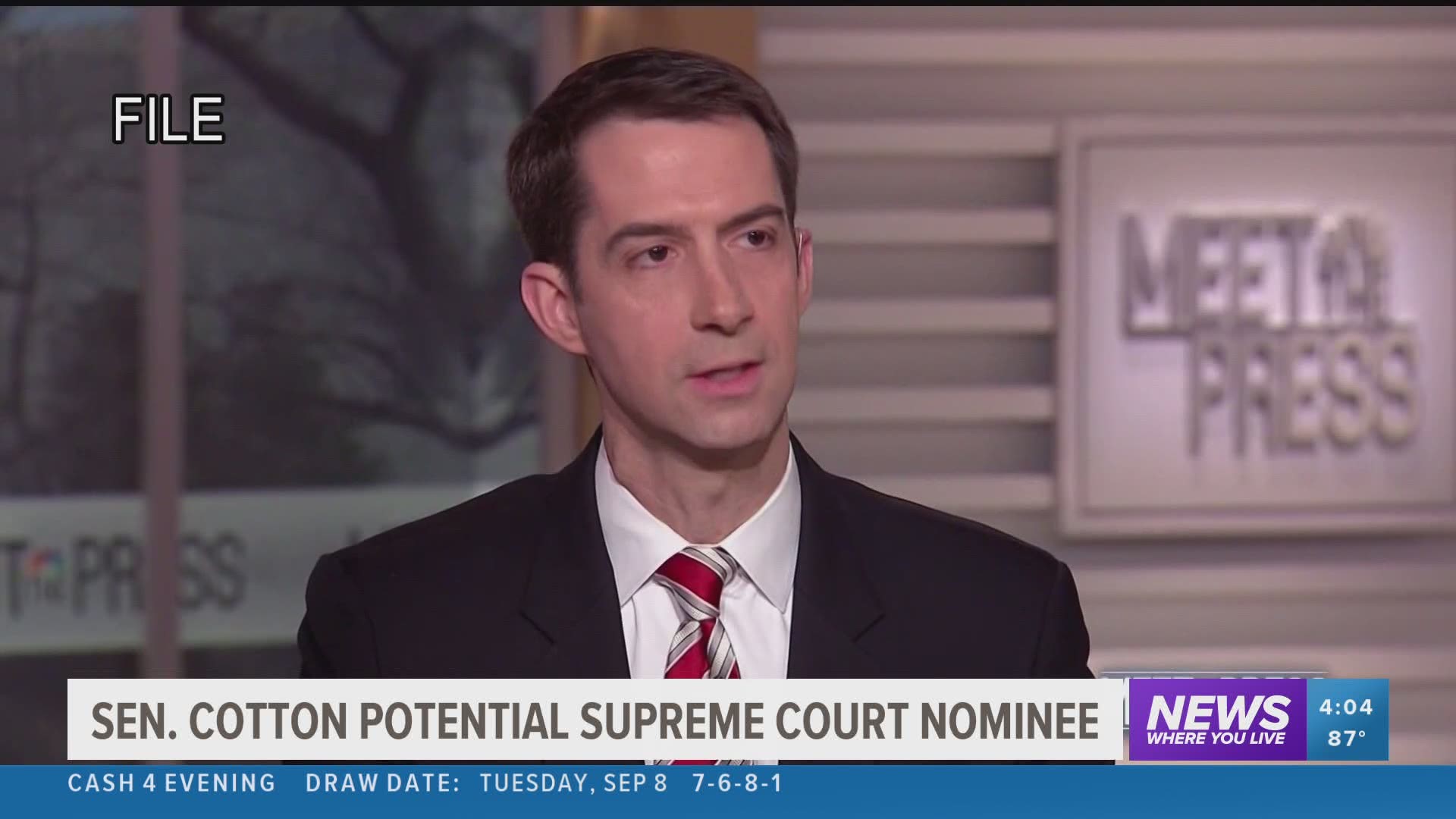 U.S. Senator Tom Cotton has been named as a potential U.S. Supreme Court nominee by President Trump.