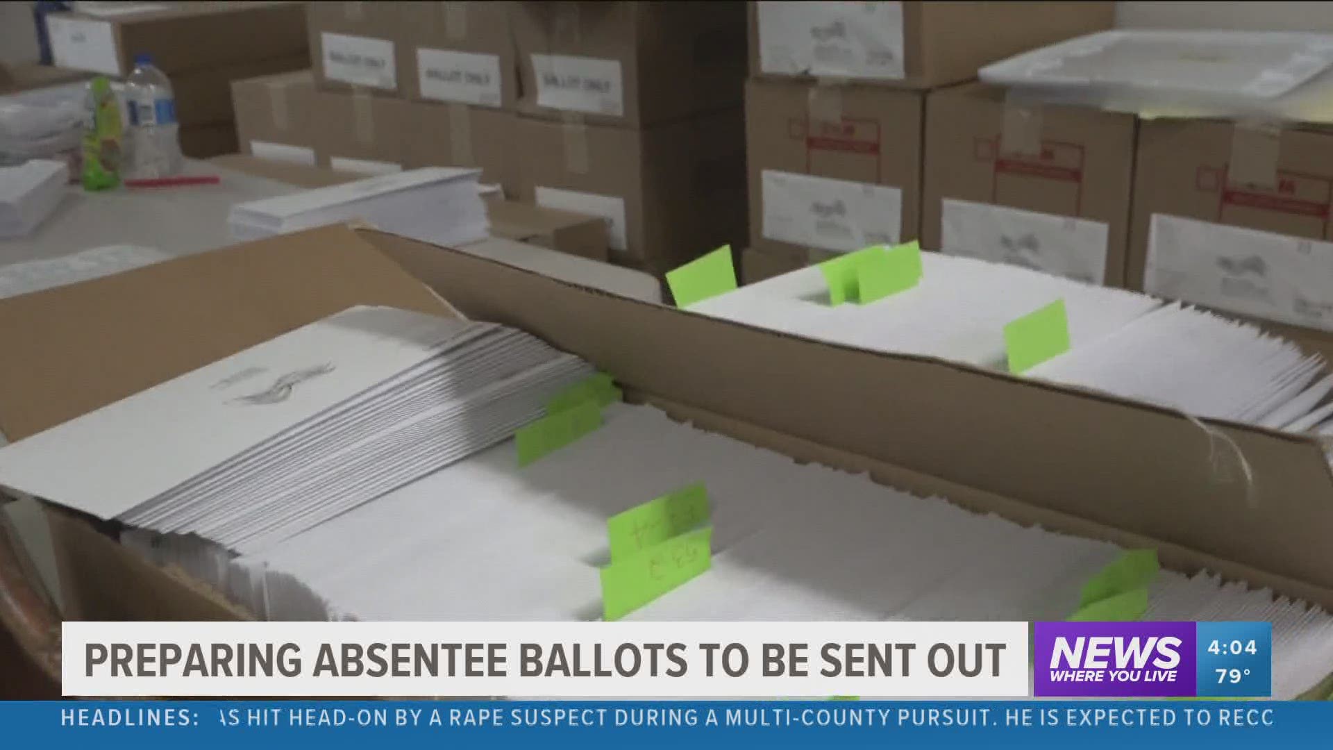 Absentee ballots going out today.