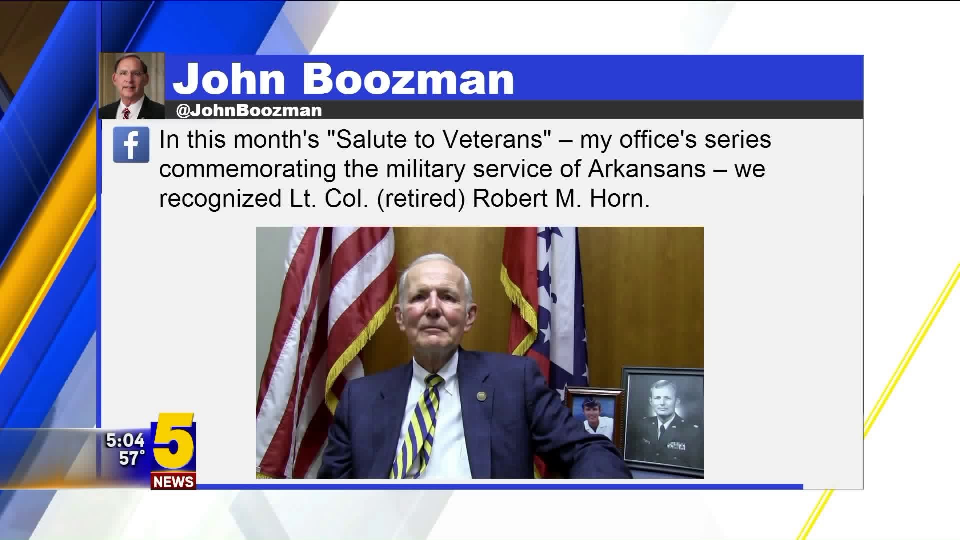 John Boozman Honors Fort Smith Veteran