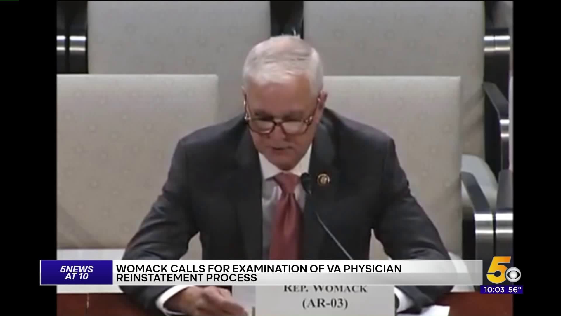 Womack Calls For Examination Of VA Physician Reinstatement Process