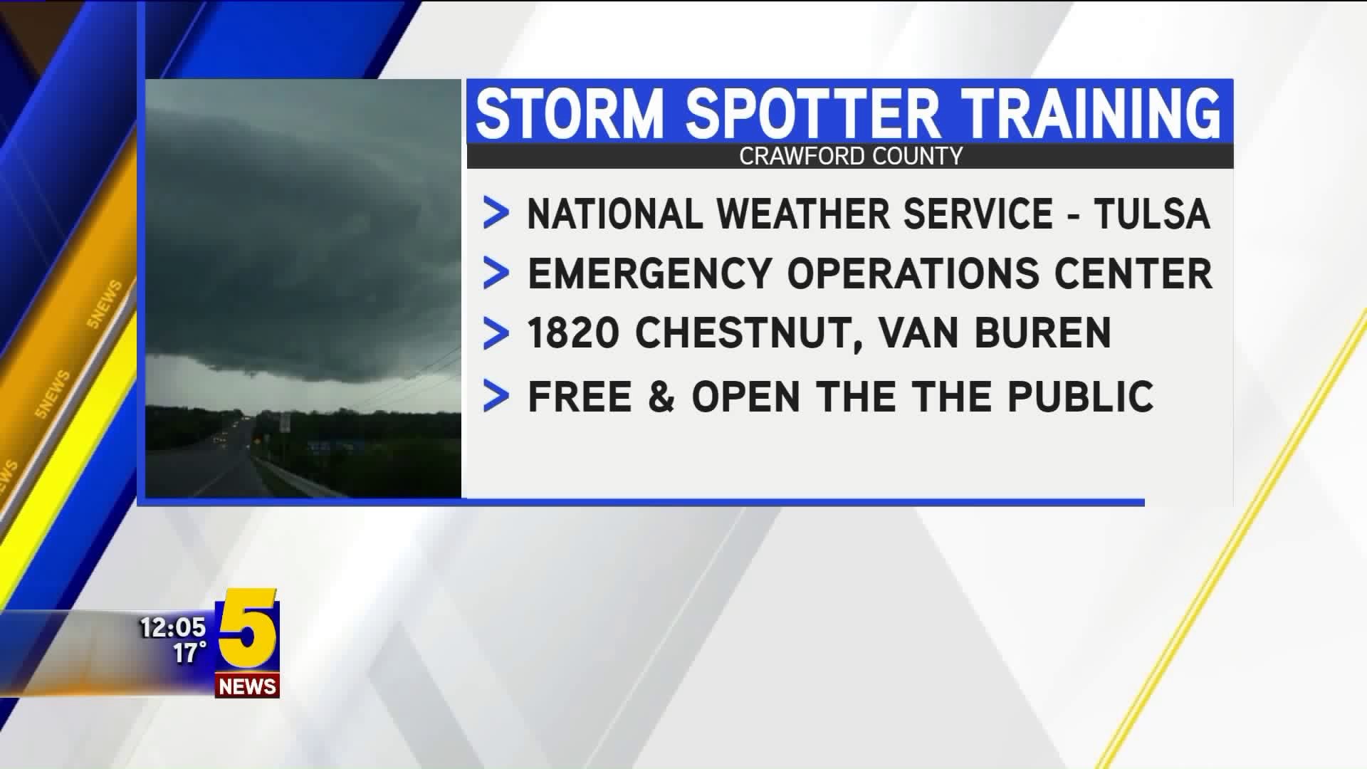 National Weather Service Offering Free Storm Spotter Training In Van