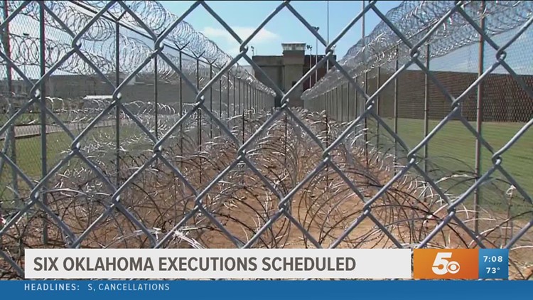 Execution dates scheduled for 6 Oklahoma death row inmates