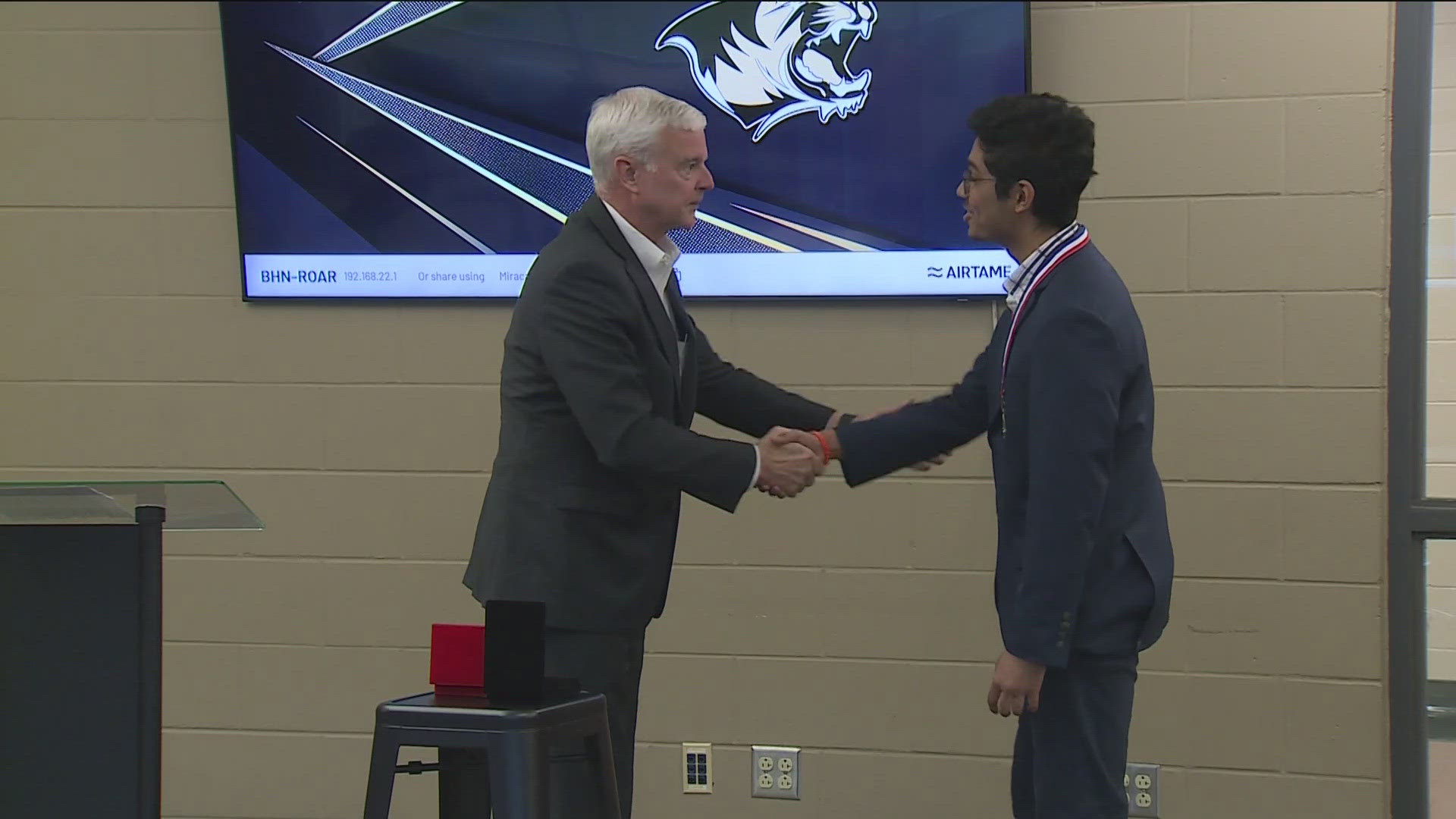 CHANDRA SUDA -- WAS HONORED TODAY BY REPRESENTATIVE STEVE WOMACK WITH ONE OF THIS YEAR'S CONGRESSIONAL APP AWARDS...