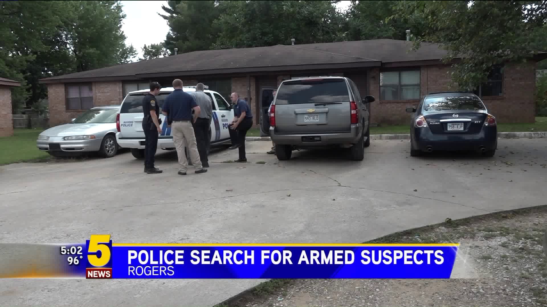 Rogers Police Searching Fro Armed Robbery Suspects