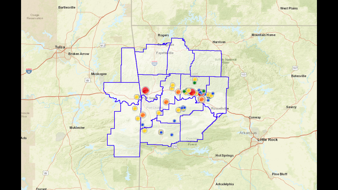 Power Outages Reported In River Valley, Eastern Oklahoma
