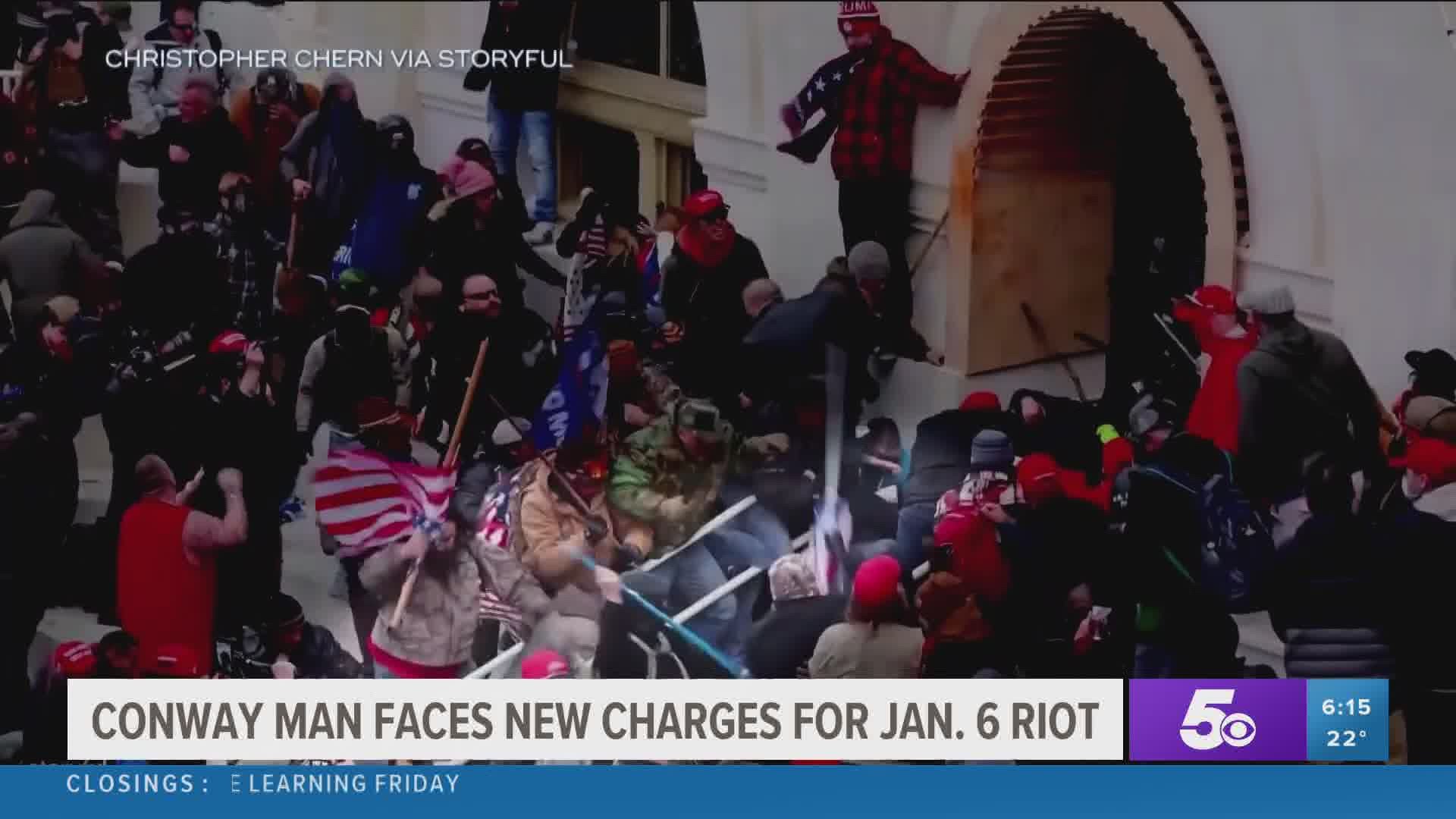 Conway man faces new charges for Jan. 6 riot