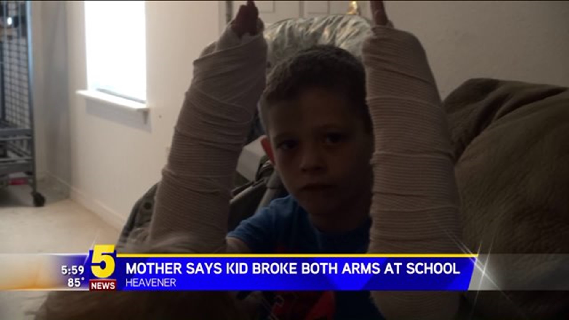 Mother Says Son Broke Both Arms At School