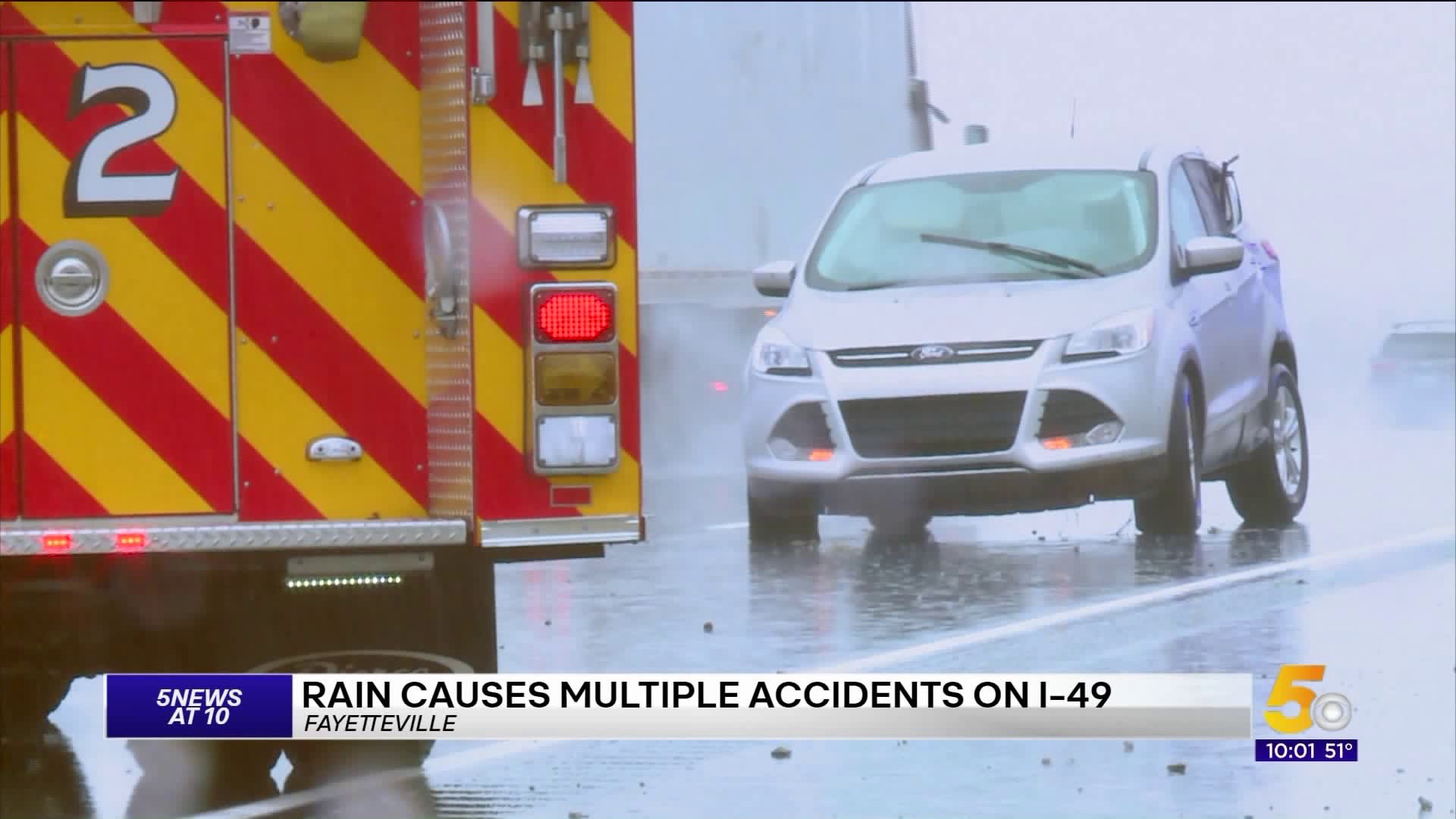 Heavy Rain Causes Multiple Car Crashes