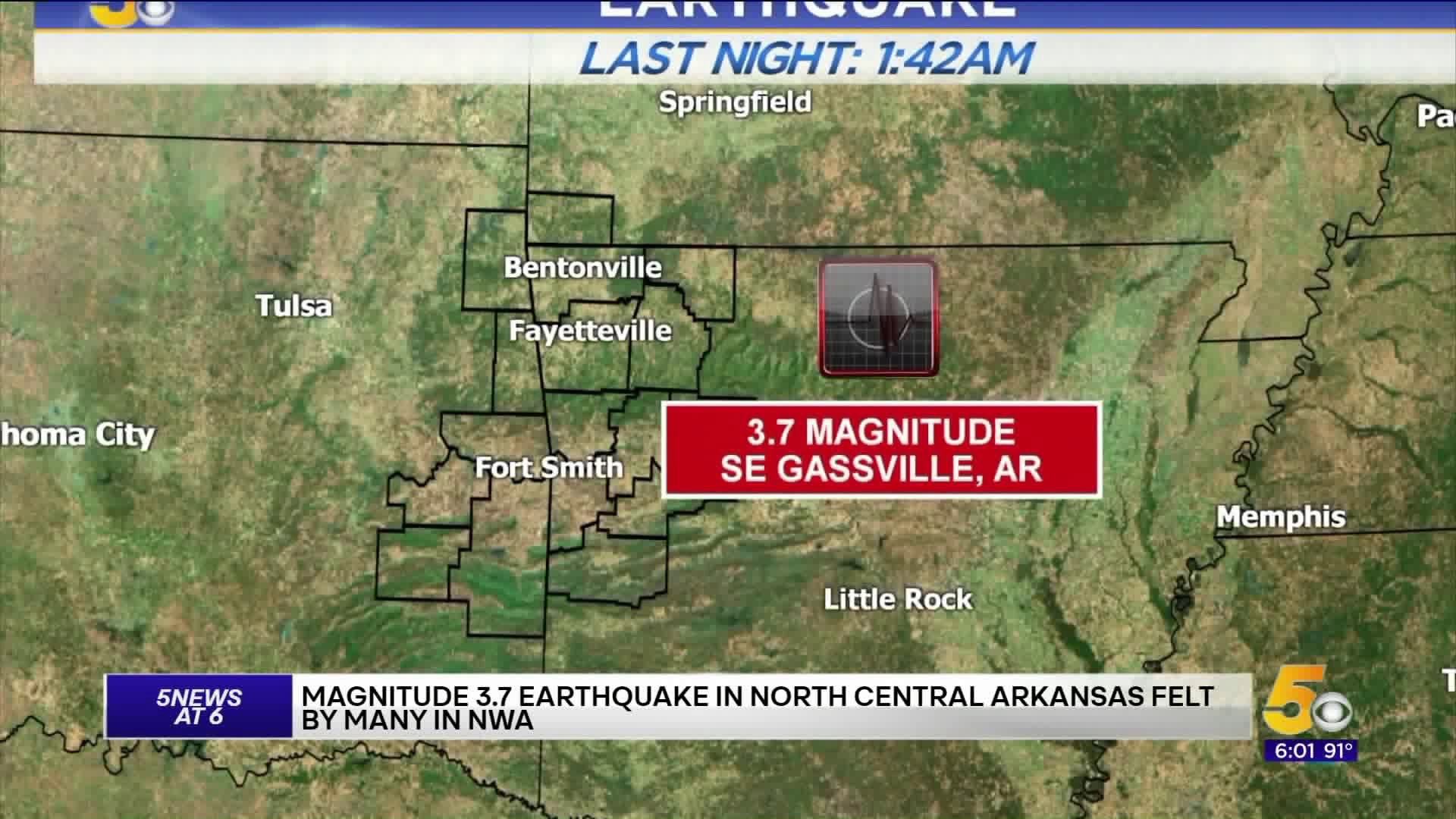 Earthquake Hits Northern Arkansas