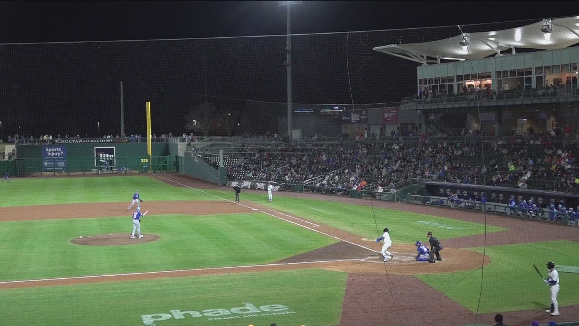 It was the Royals' first time playing at Arvest Ballpark.