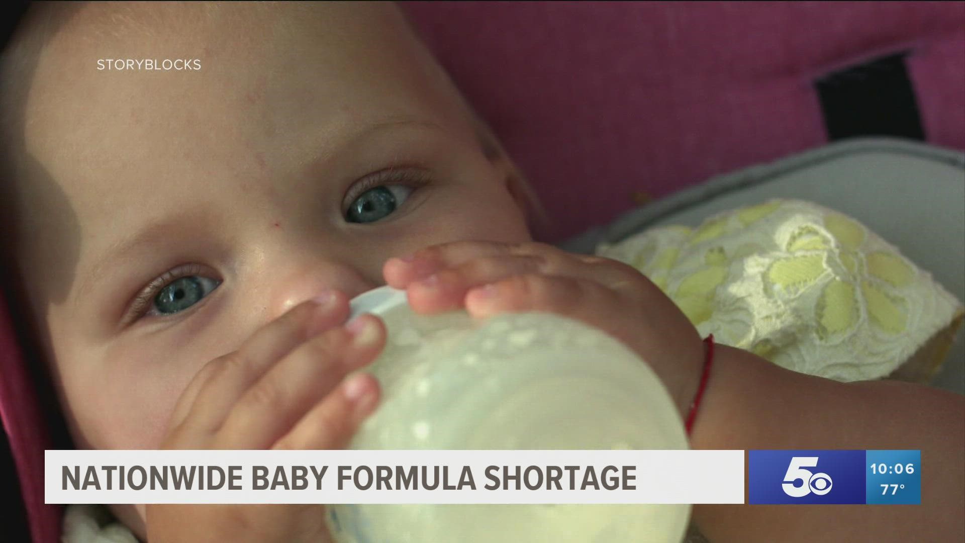 Officials with the Arkansas Department of Health addressed the nationwide formula shortage.